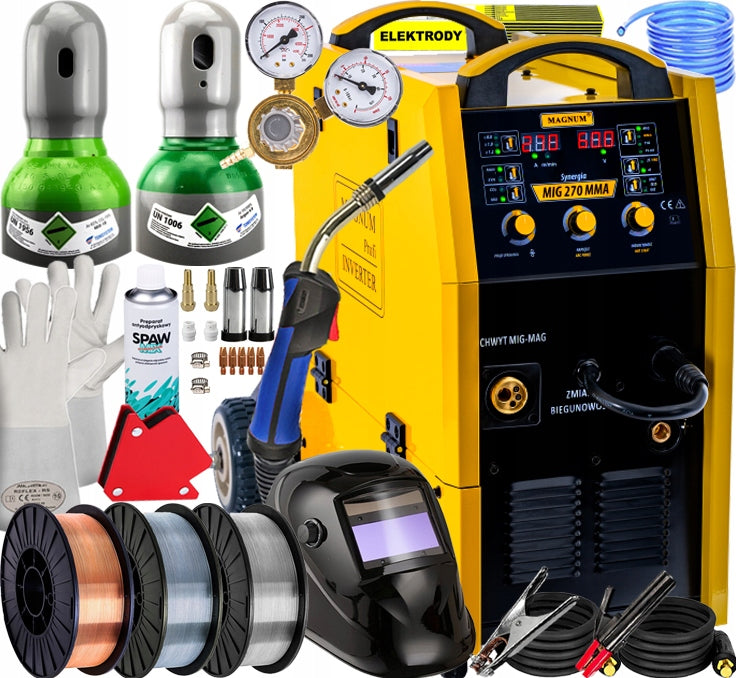 INVERTER WELDER MIGOMAT MAGNUM MIG 270 MMA SYNERGY 4x4 2T/4T TIG VRD