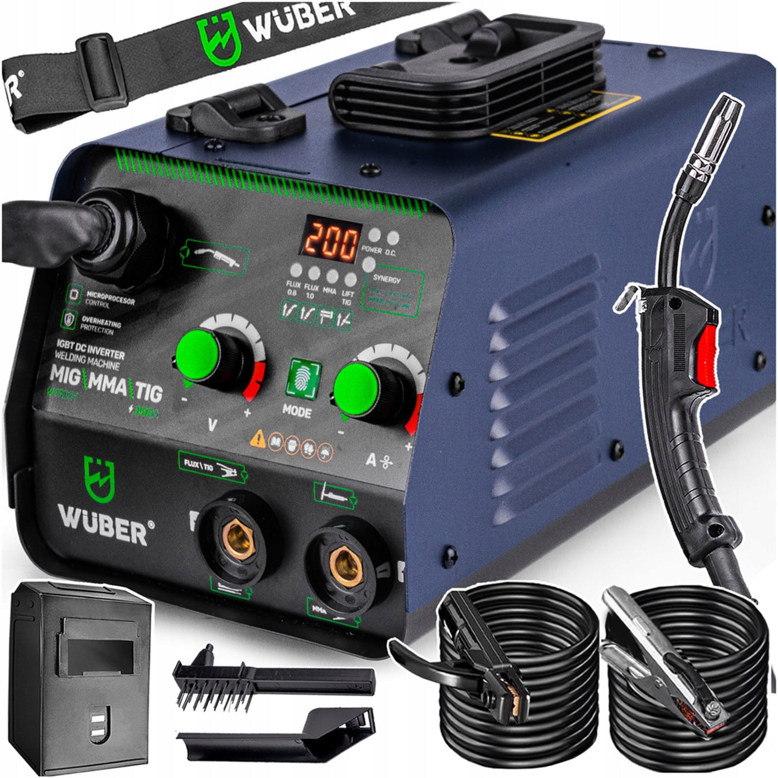INVERTER WELDER MIGOMAT MIG FLUX MMA TIG 200A IGBT HOT START ANTISTICK