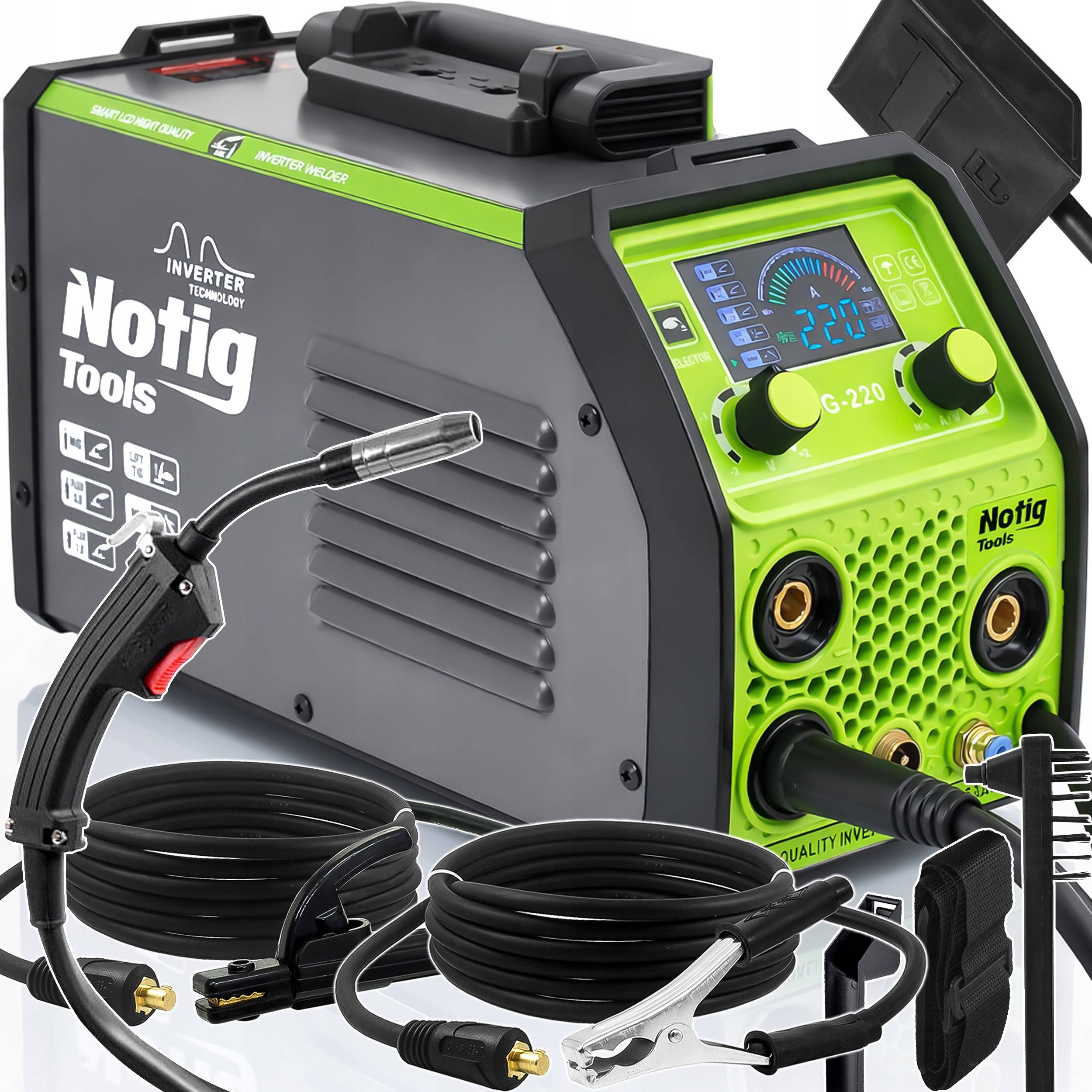 INVERTER WELDER MIGOMAT MIG FLUX MMA TIG 220A IGBT HOT START ANTISTICK