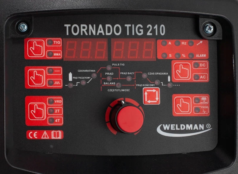 INVERTER WELDER TORNADO TIG 210 AC/DC HF PULSE WELDMAN 103037 Manufacturer code WELDMAN TORNADO TIG 210 HRS5