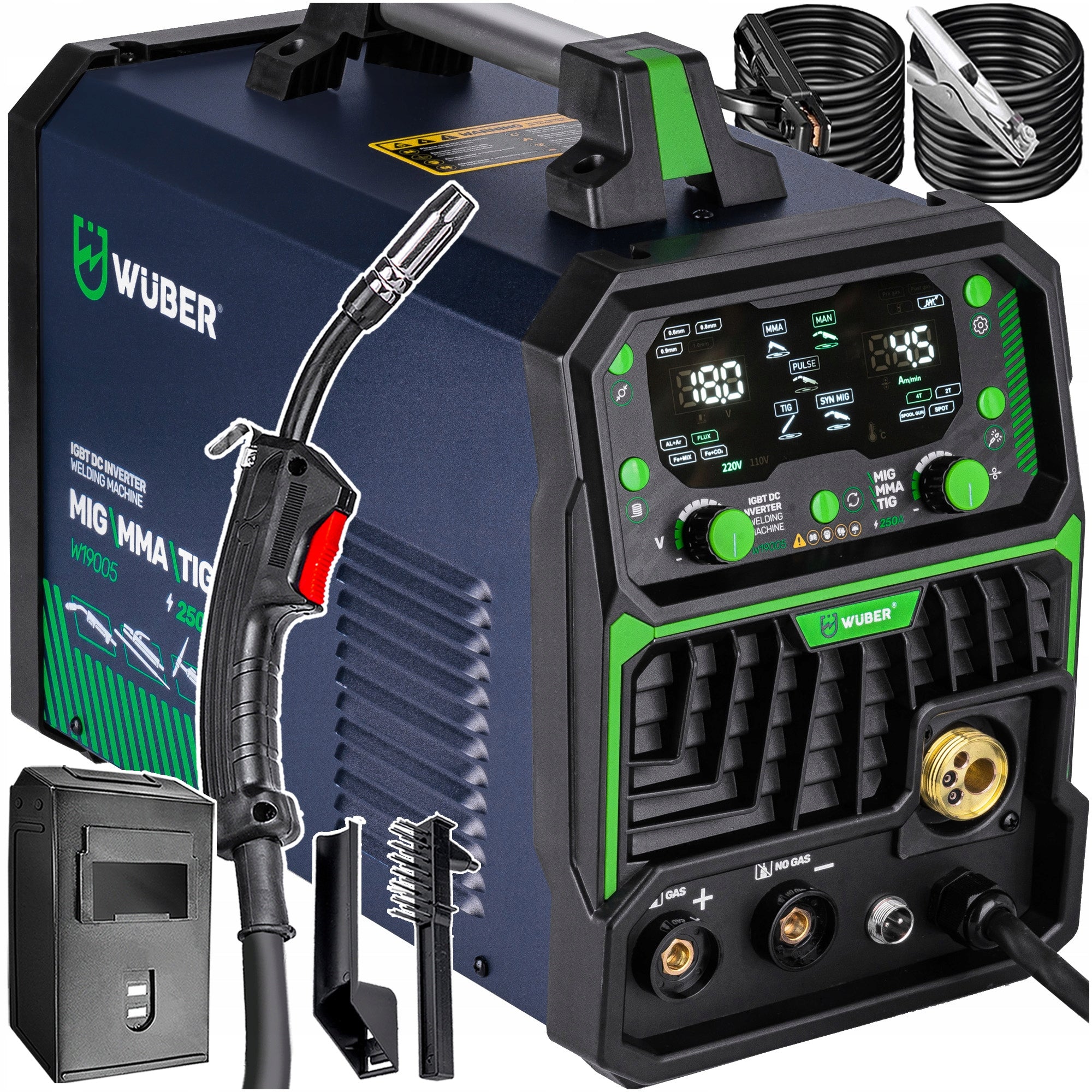 INVERTER WELDING MACHINE 250A MIG FLUX MMA TIG IGBT WUBER