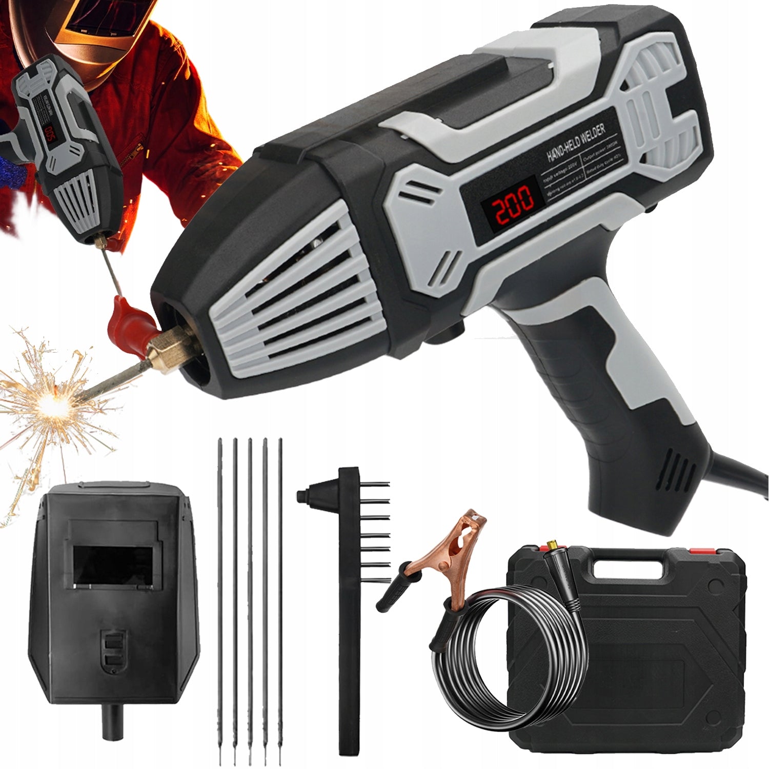 INVERTER WELDING MACHINE 250A WORKSHOP MASS BRUSH MASK BOX 220V
