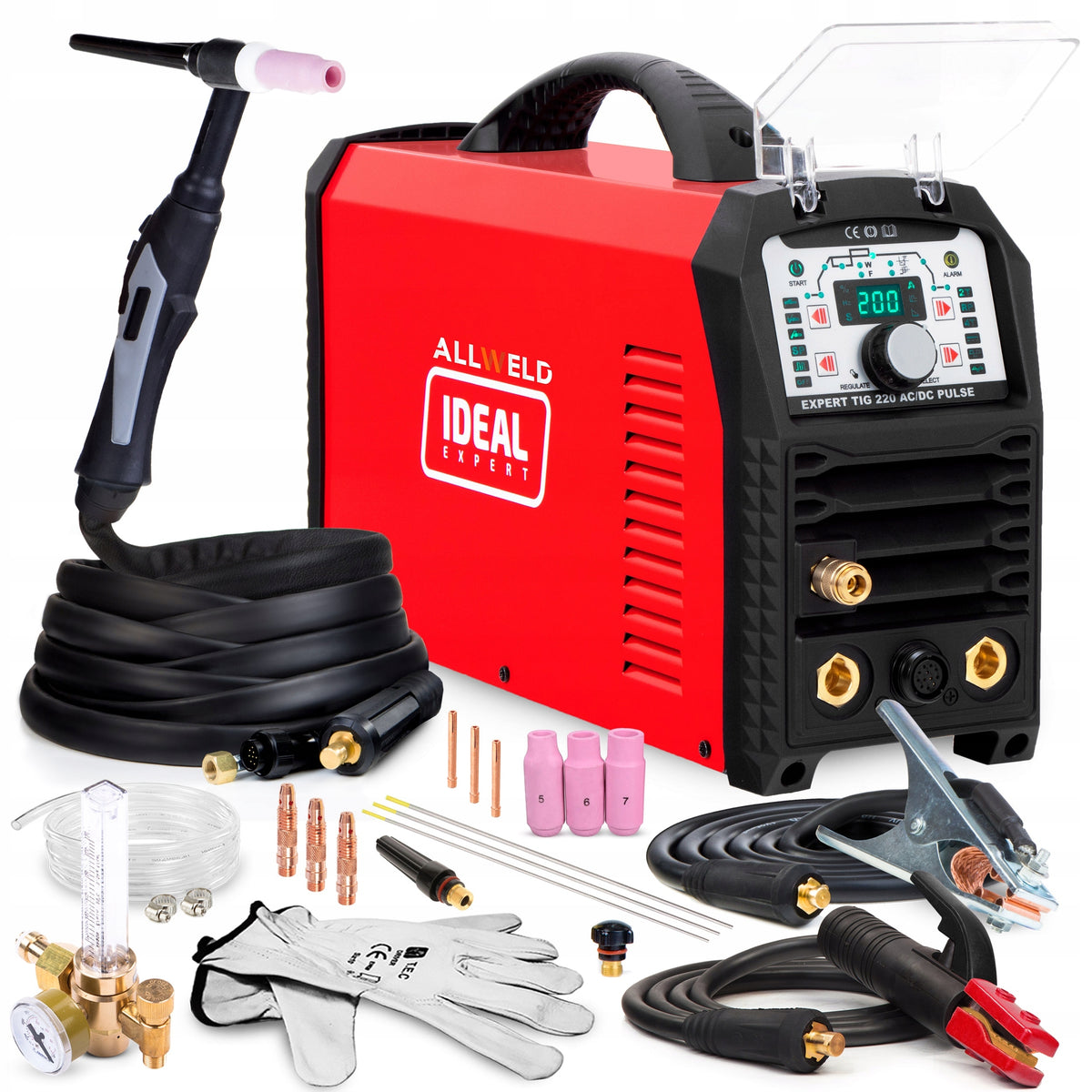 INVERTER WELDING MACHINE IDEAL TIG 220 AC/DC PULSE MMA 200A ALUMINIUM IGBT HF