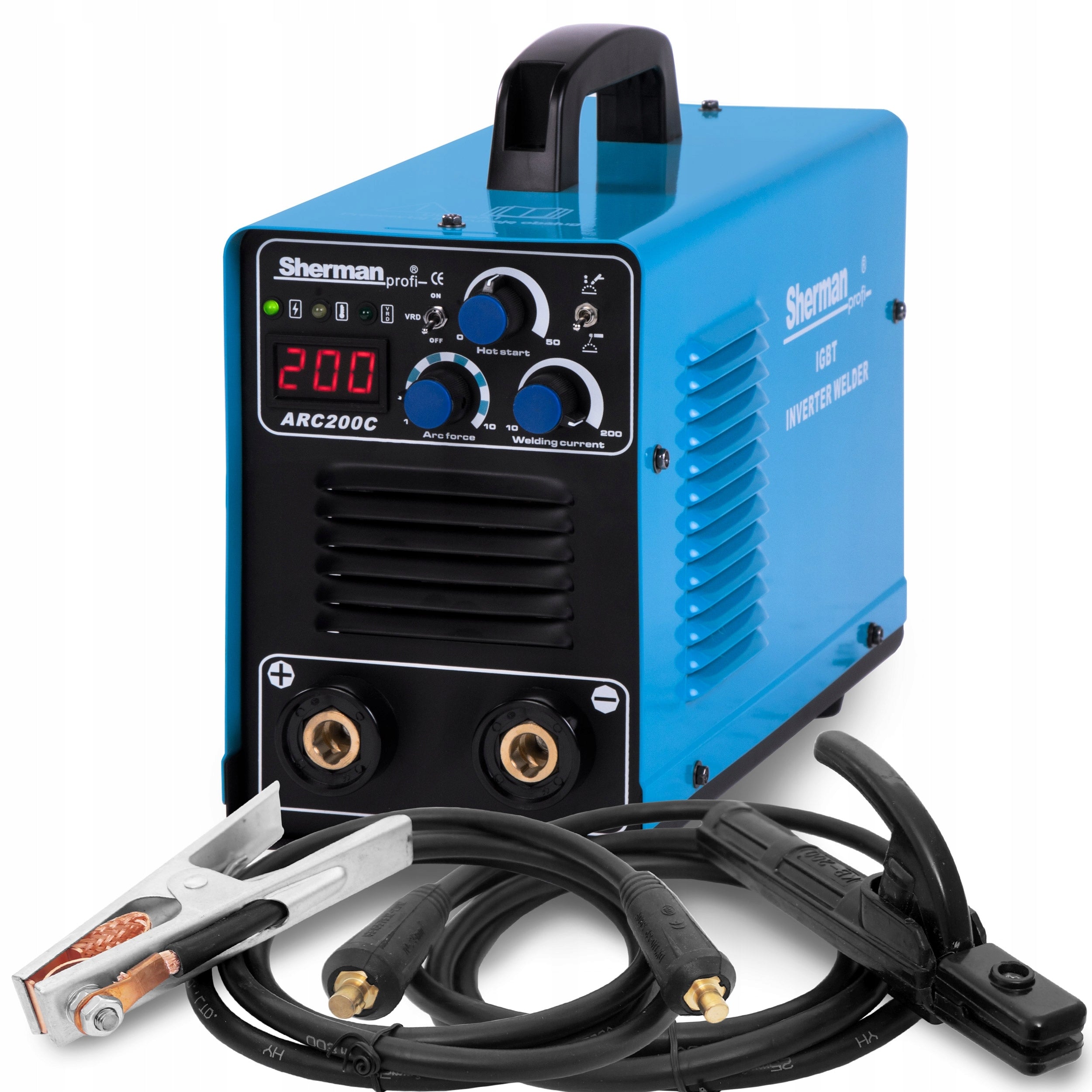 INVERTER WELDING MACHINE INVERTER SHERMAN ARC 220C MMA TIG 230V 200A IGBT ALU