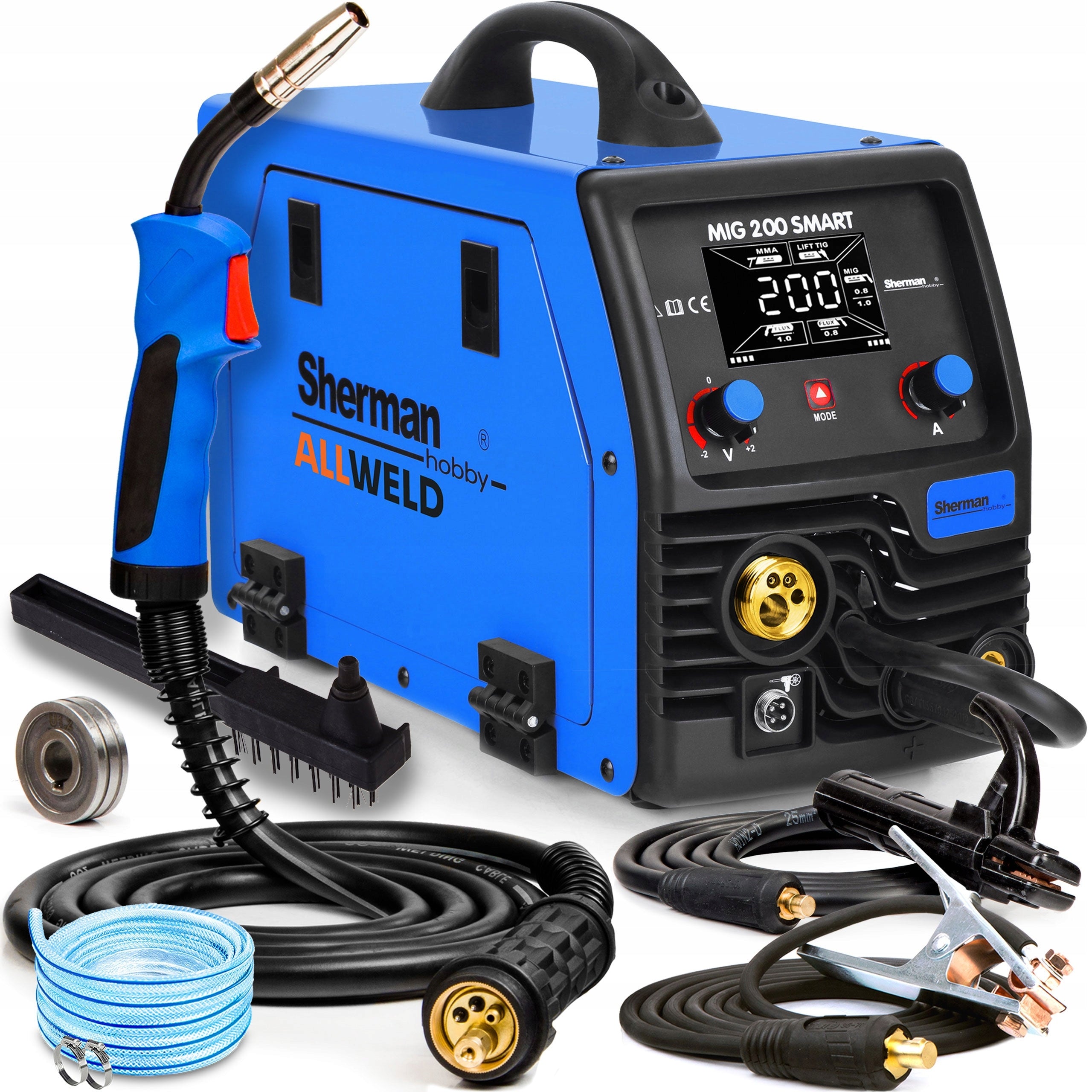 INVERTER WELDING MACHINE INVERTER SHERMAN MIG 200 SMART MMA TIG 200A 230V 3IN1
