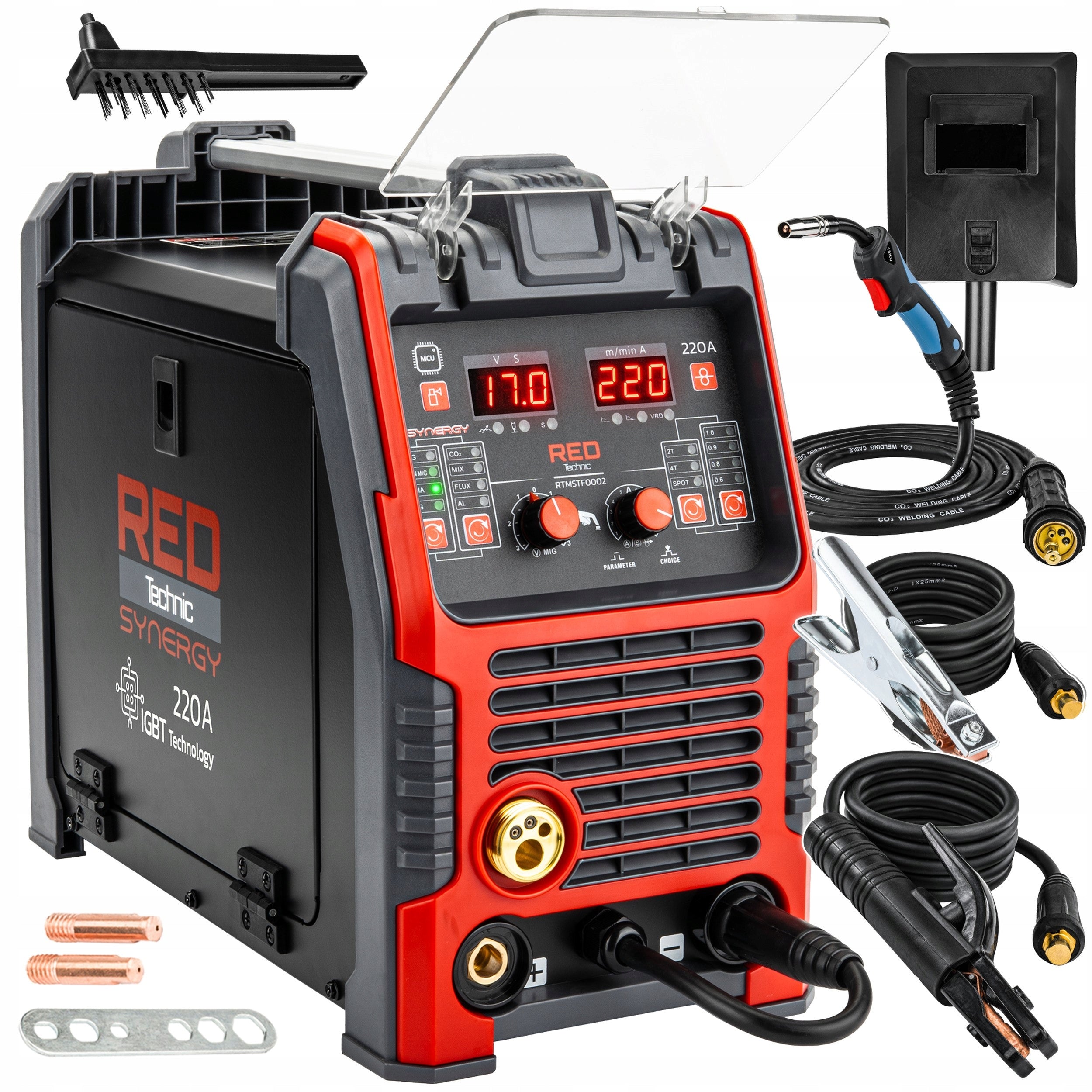 INVERTER WELDING MACHINE MIGOMAT MIG MAG MMA FLUX TIG 220A SYNERGY