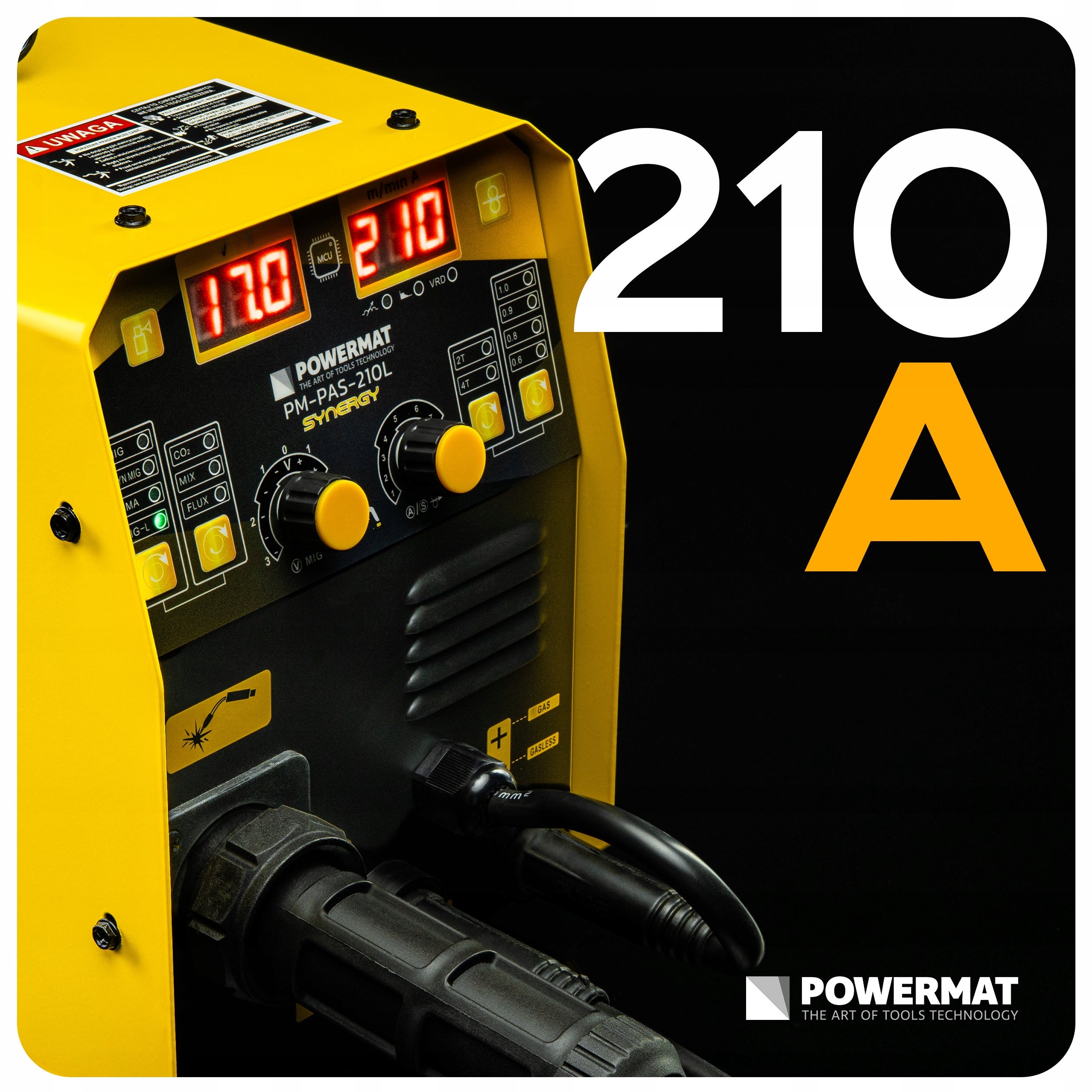 INVERTER WELDING MACHINE MIGOMAT SEMI-AUTOMATIC 210A MIG MAG MMA TIG LIFT SYNERGY Brand Powermat