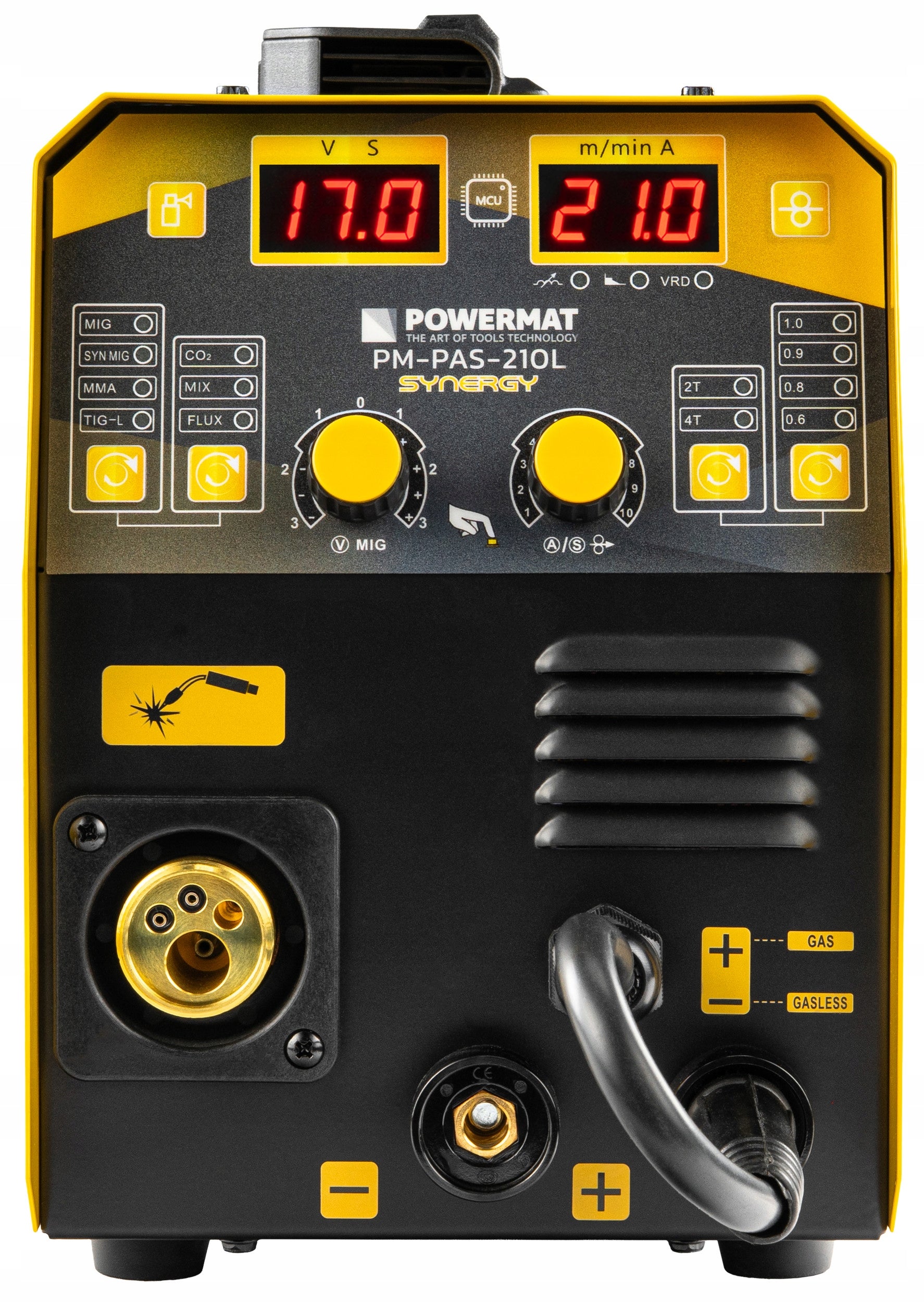 INVERTER WELDING MACHINE MIGOMAT SEMI-AUTOMATIC 210A MIG MAG MMA TIG LIFT SYNERGY Model PM-PAS-210L