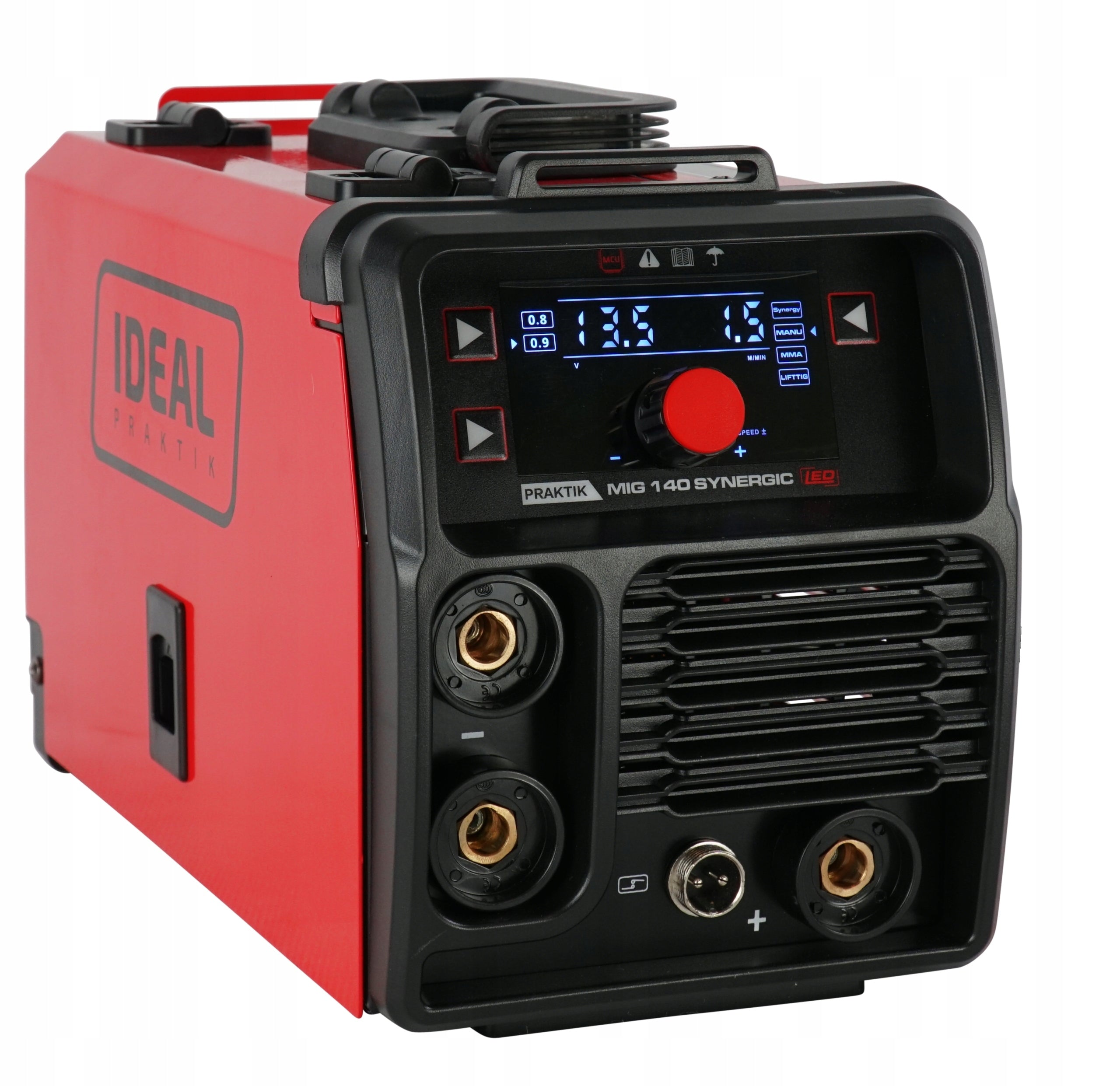 INVERTER WELDING MACHINE MIGOMAT SEMI-AUTOMATIC IDEAL PRAKTIK MIG 140 SYNERGIC LED Manufacturer code PRAKTIK MIG 140 SYNERGIA