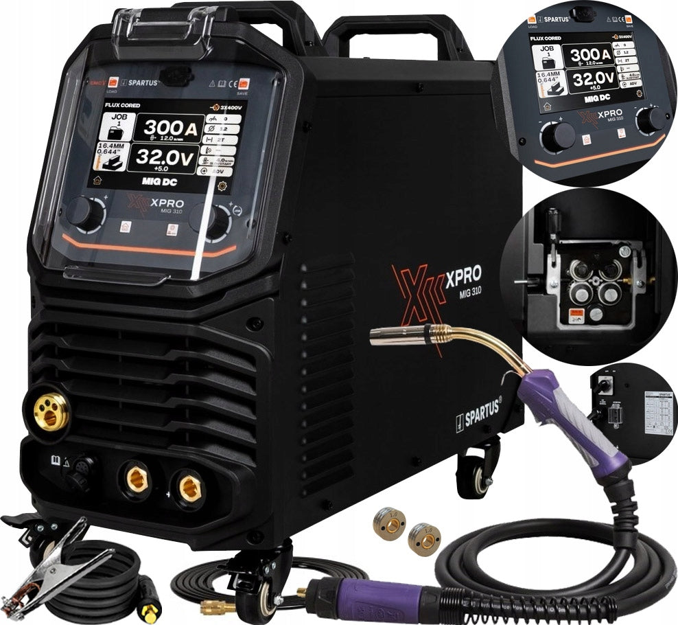 INVERTER WELDING MACHINE MIGOMAT SPARTUS XPRO MIG 310 400V 300A SYNERGY SPOT