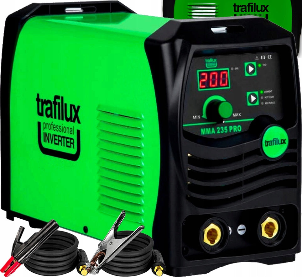 INVERTER WELDING MACHINE MMA ELECTRODE TRAFILUX MMA 235 PRO 230V 200A VRD