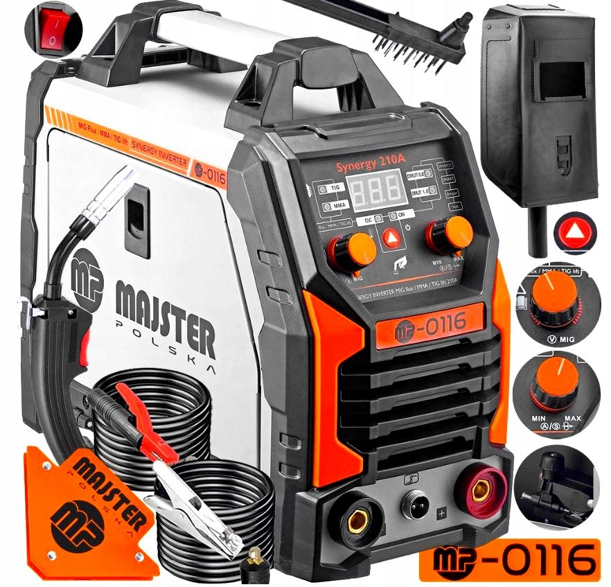 INVERTER WELDING MACHINE MMA INVERTER TIG MIG MIGOMAT FLUX 210A SYNERGY 200