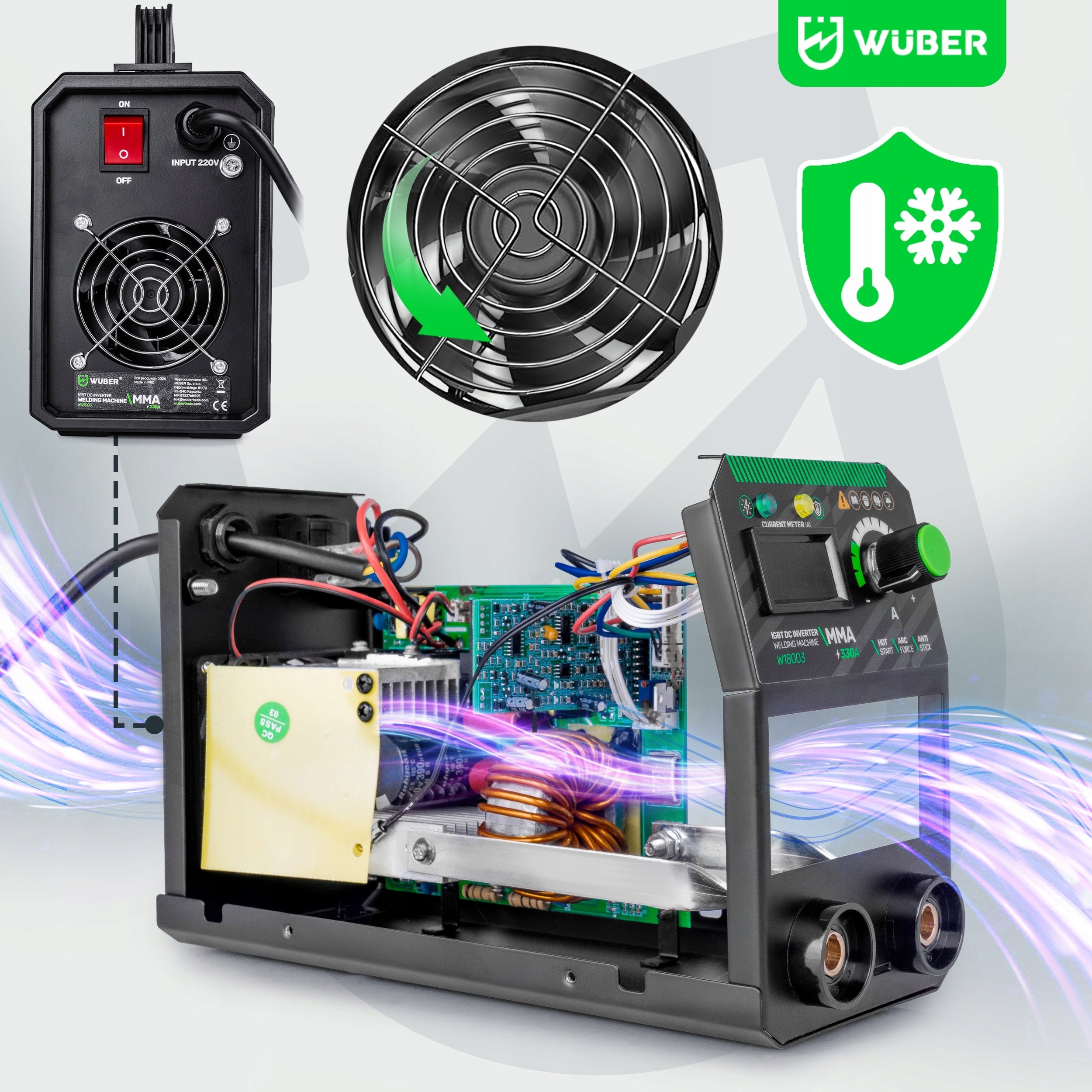 INVERTER WELDING MACHINE MMA POWERFUL IGBT HOT START ANTI STICK 330A Manufacturer code W18003