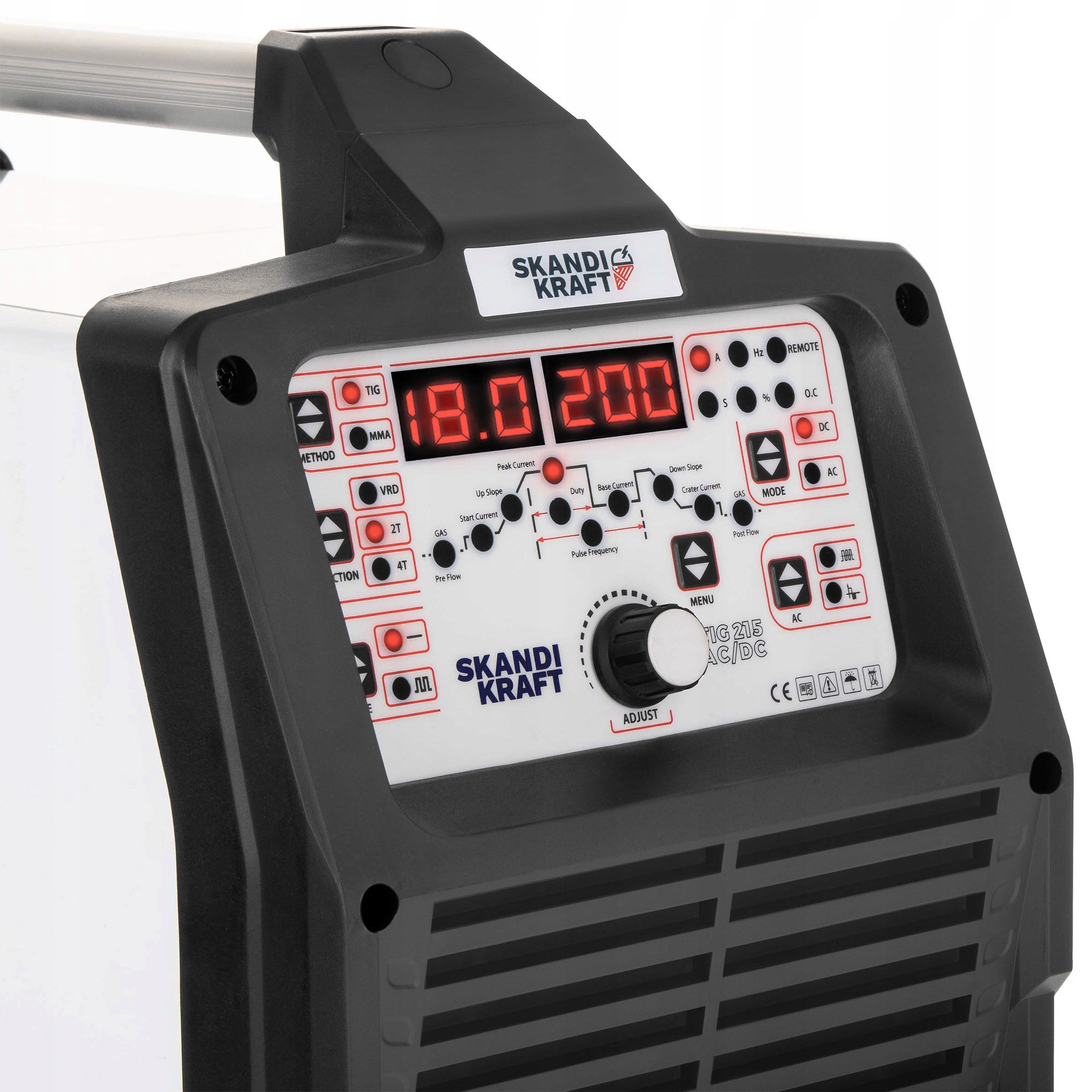 INVERTER WELDING MACHINE SKANDI KRAFT TIG 215 AC/DC MMA 230V 200A PULSE + PEDAL Packaging status original
