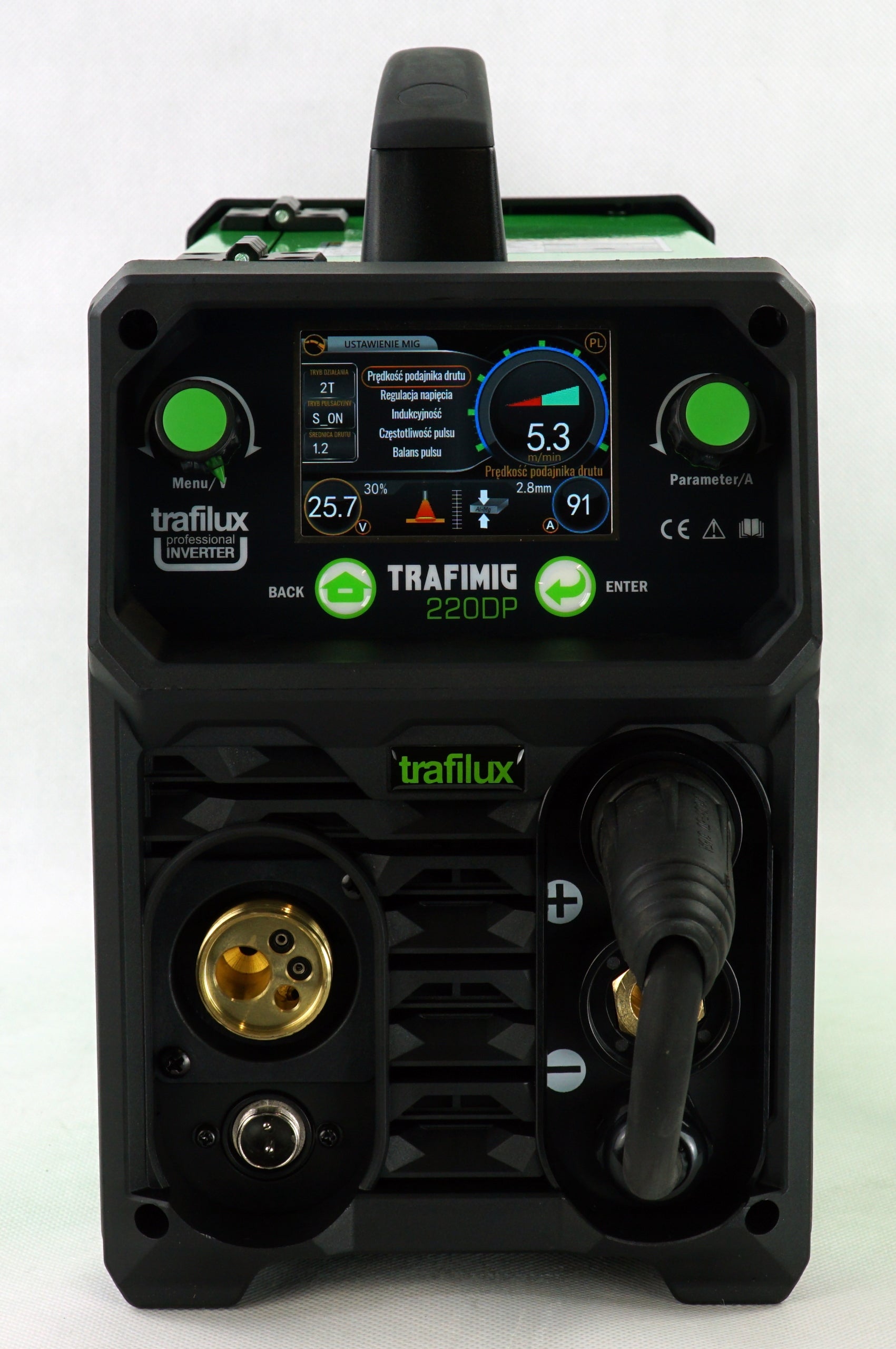 INVERTER Welder MIGOMAT DUAL PULSE TID DC 200A ALU SYNERGY MIG MAG Manufacturer code TRAFIMIG 220 DUAL PULS