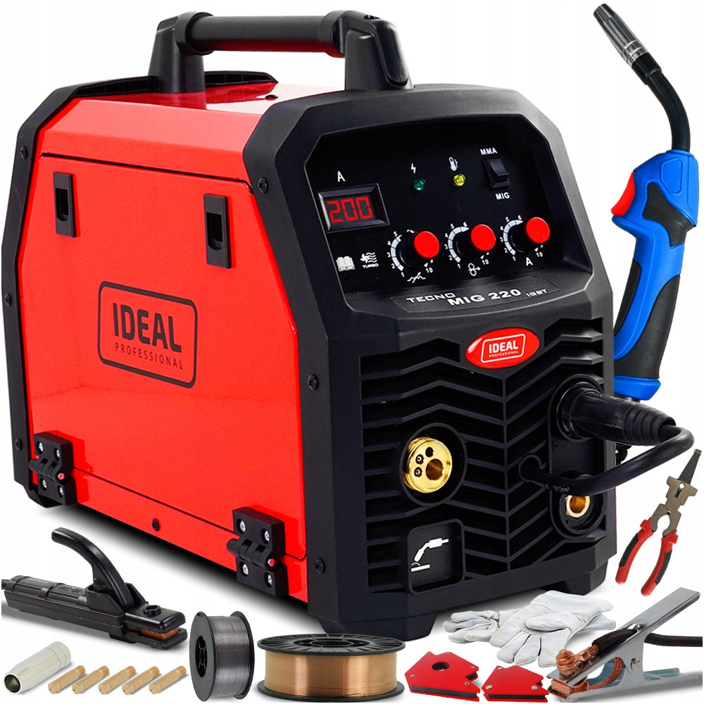 INVERTER Welder MIGOMAT MIG MAG MMA 230V 220A IDEAL SET IGBT 3IN1