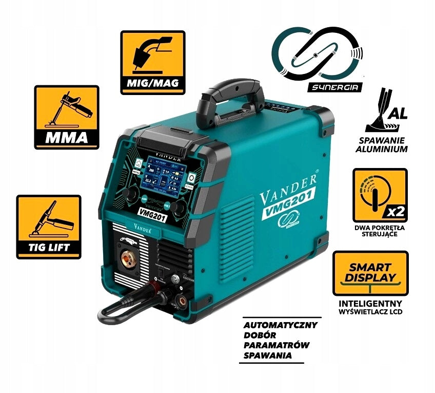 INverter migomat SYNERGY MIG/MAG TIG 230V LCD Vander Manufacturer code VMG201