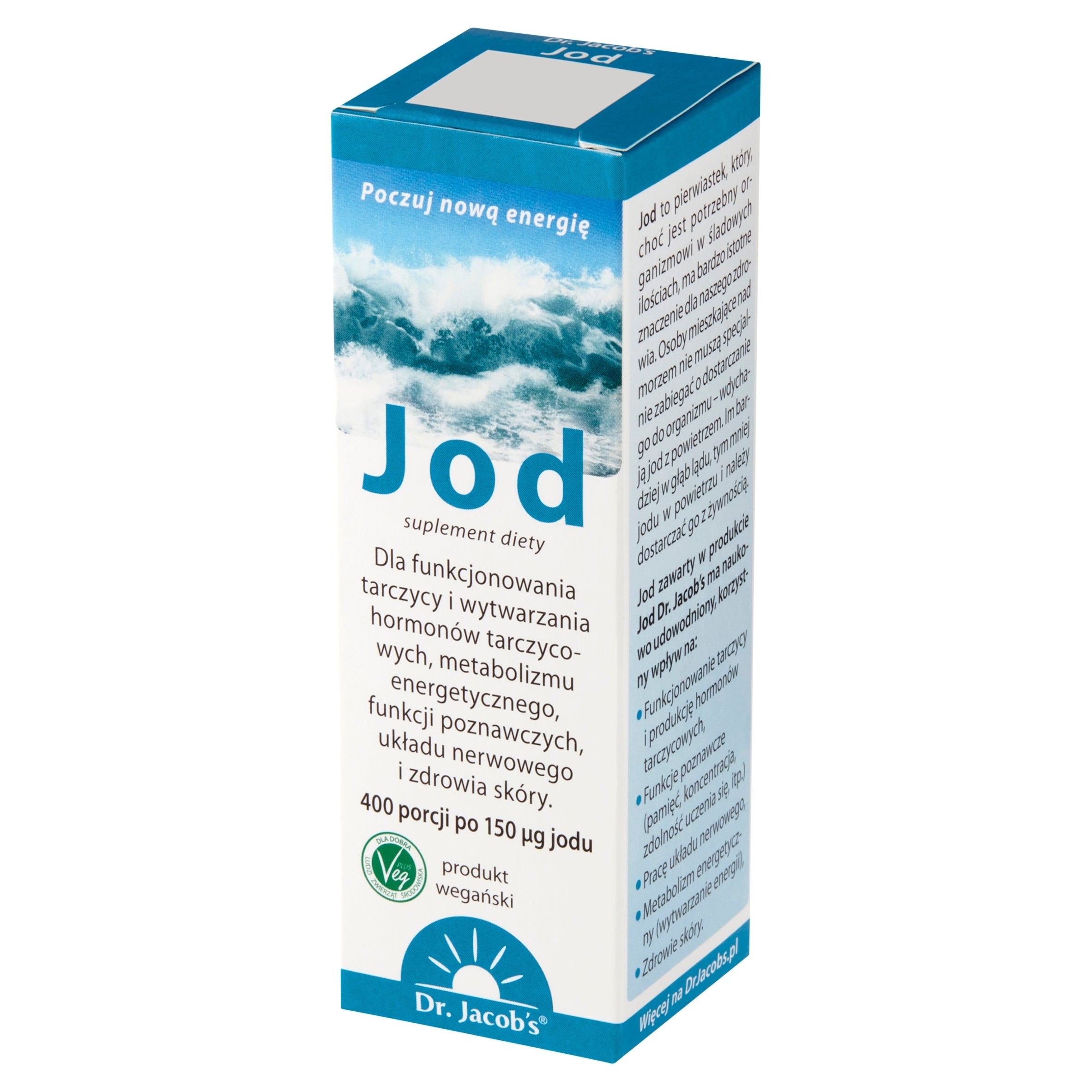 IODINE IN DROPS 20 ml - 400 servings of iodine DR. JACOBS Manufacturer code 4041246502091