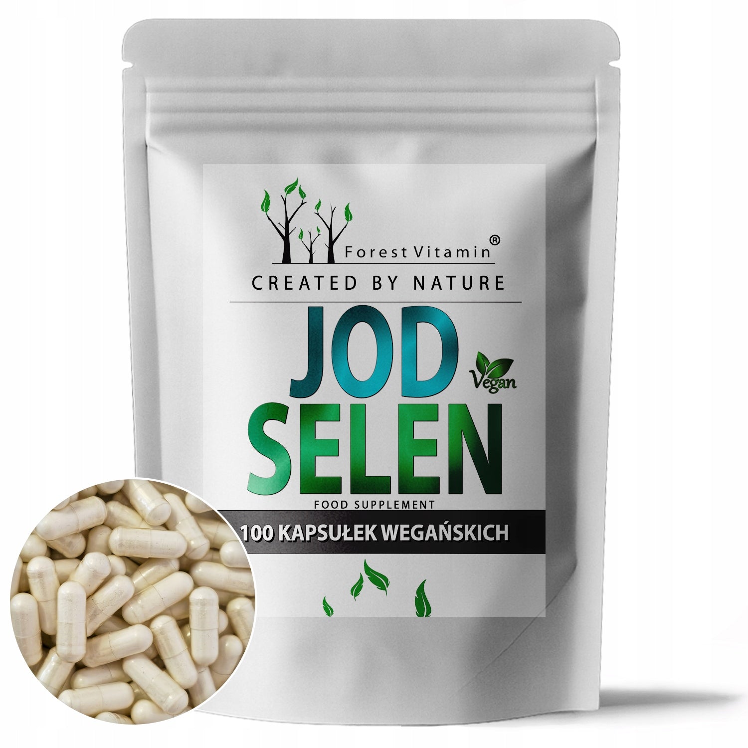 IODINE SELENIUM 200MCG 100MCG 100 KAPS THYROID METABOLISM HAIR SKIN