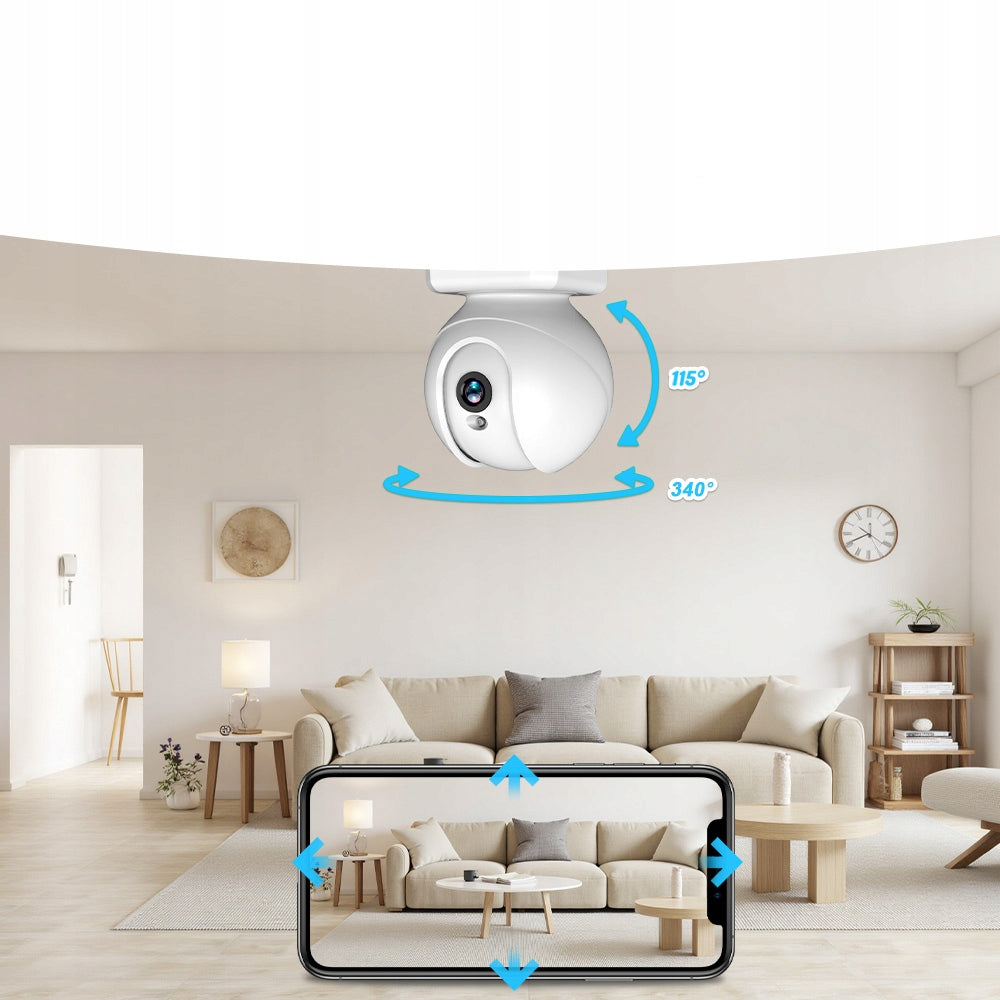 IP CAMERA 2K INTERNAL ROTATING 5G WIFI ALARM DETECTION HD SMART Night Vision Brand no brand