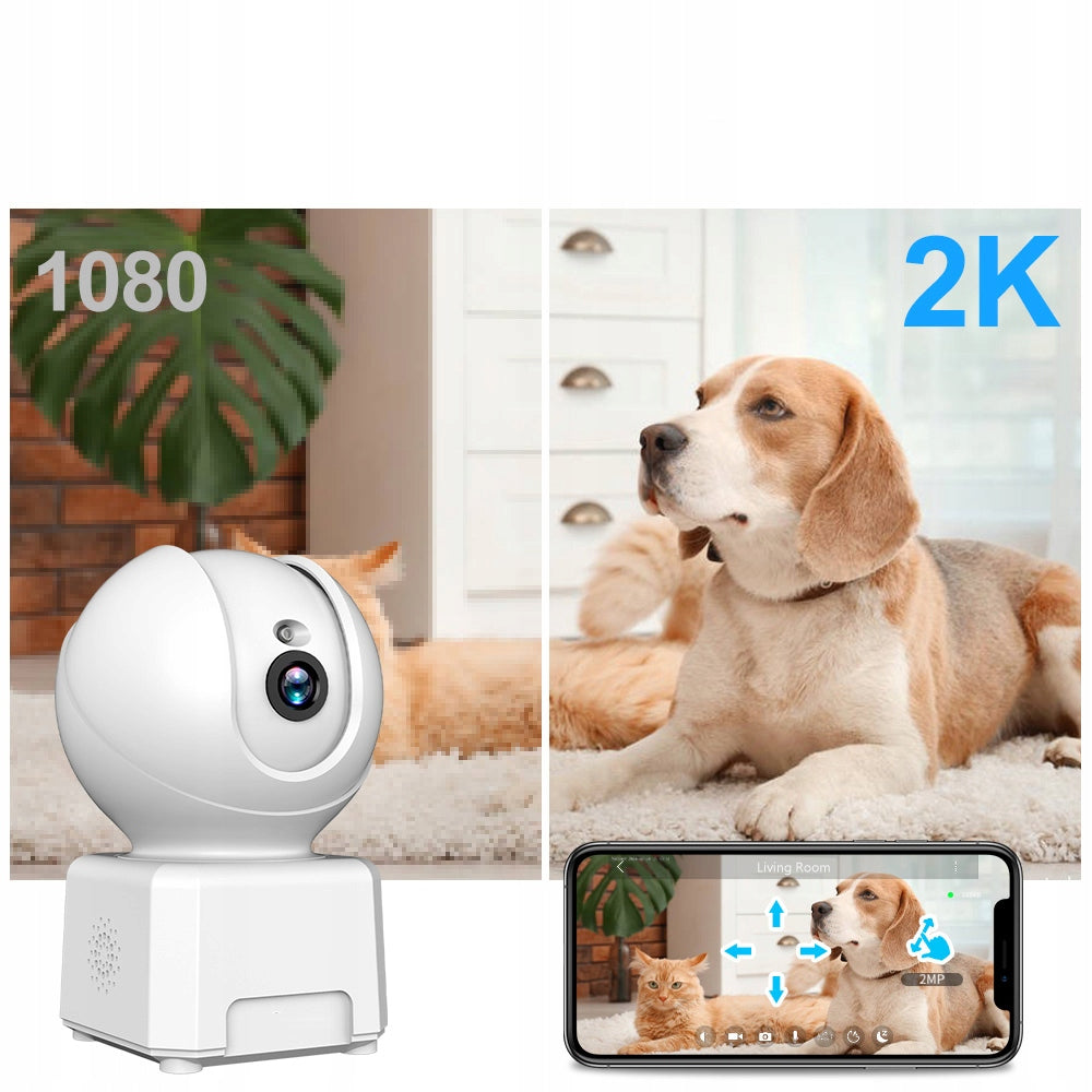 IP CAMERA 2K INTERNAL ROTATING 5G WIFI ALARM DETECTION HD SMART Night Vision Packaging status original