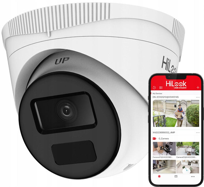 IP SURVEILLANCE KIT 4 CAMERAS 4MPX IPC-T241H-C IP HILOOK HIKVISION NVR POE Packaging status original