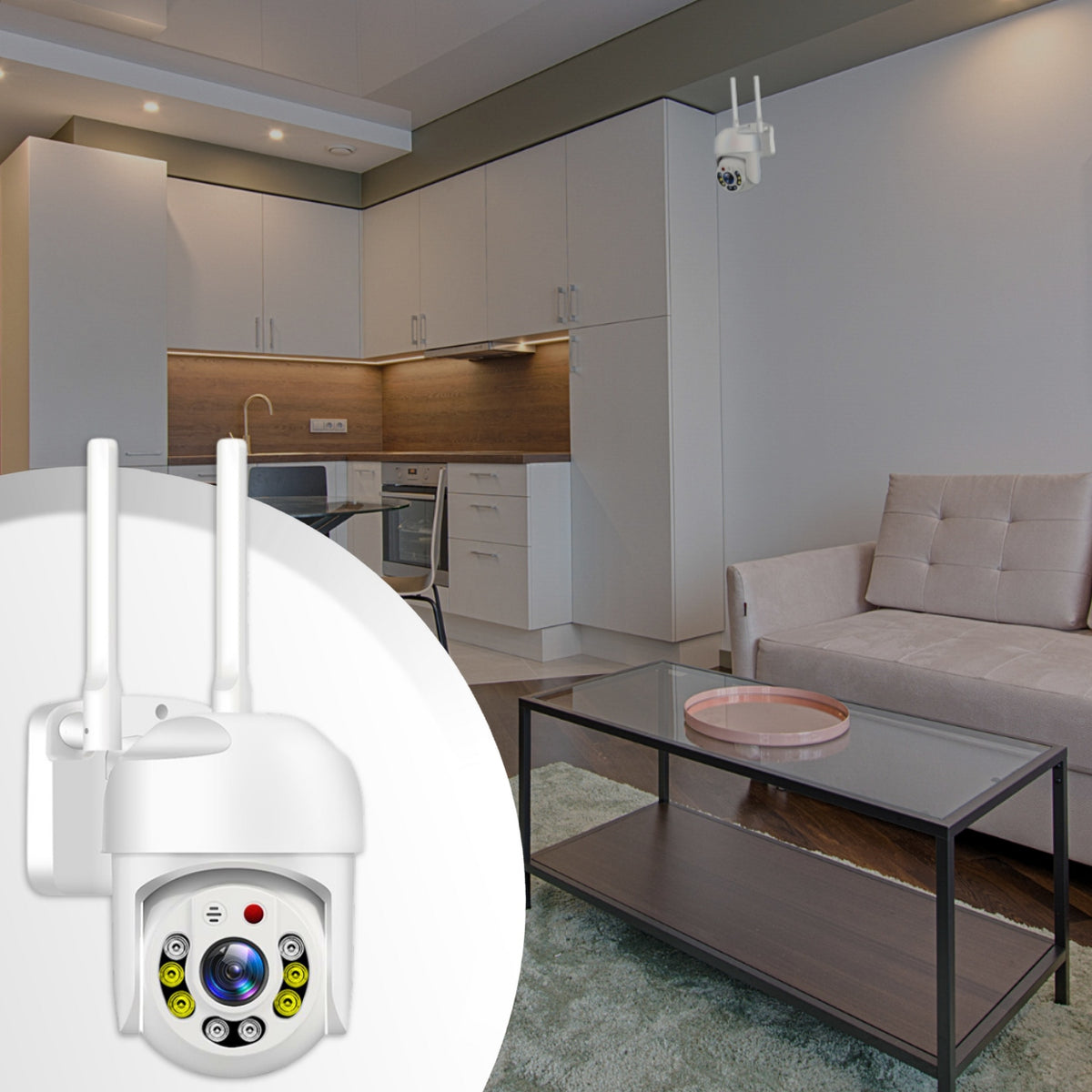 IP WIFI CAMERA OUTDOOR ROTATING FULL HD 2MPX DETECTION MONITORING 4X ZOOM Brand Care Life