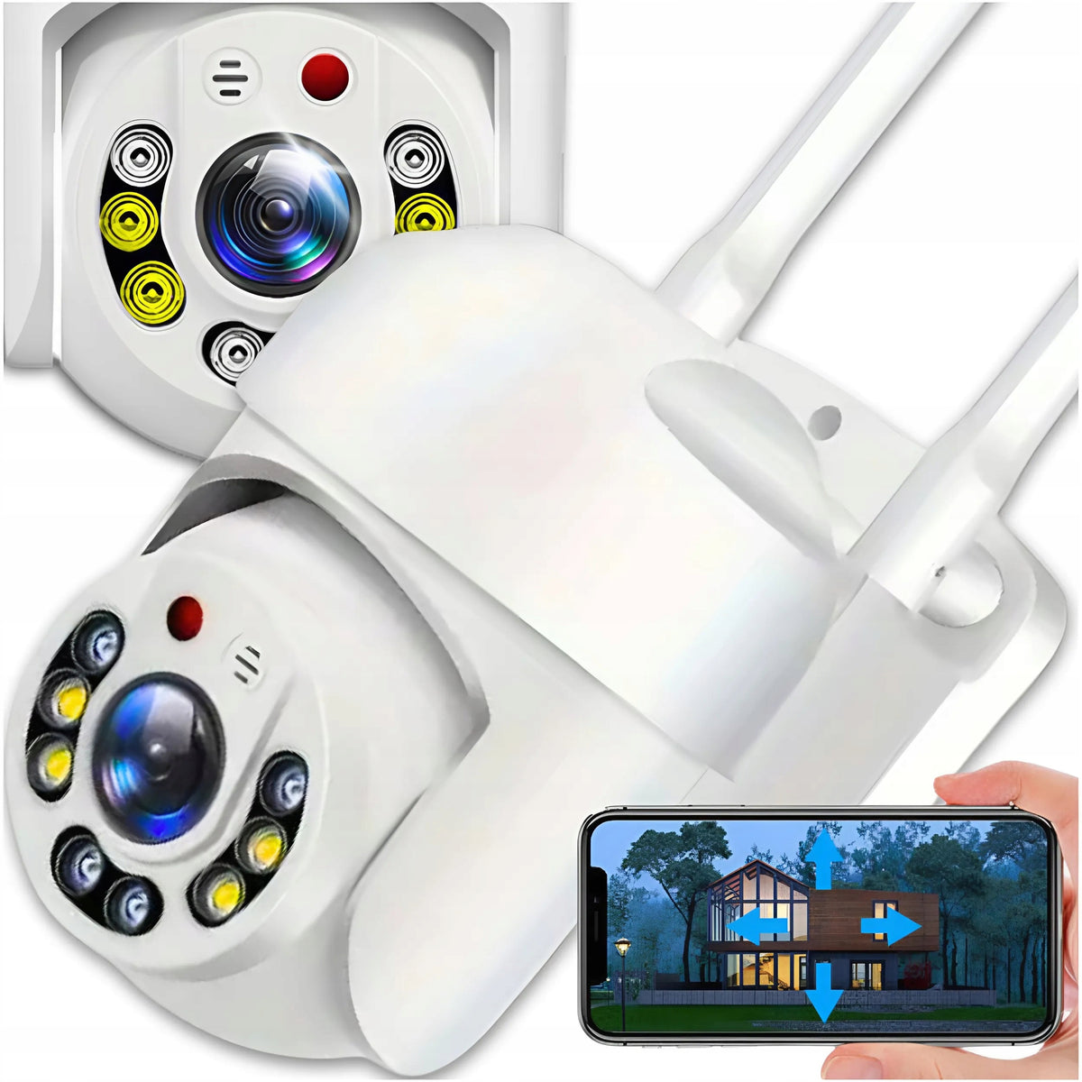 IP WIFI CAMERA OUTDOOR ROTATING FULL HD 2MPX DETECTION MONITORING 4X ZOOM EAN (GTIN) 5902186610231