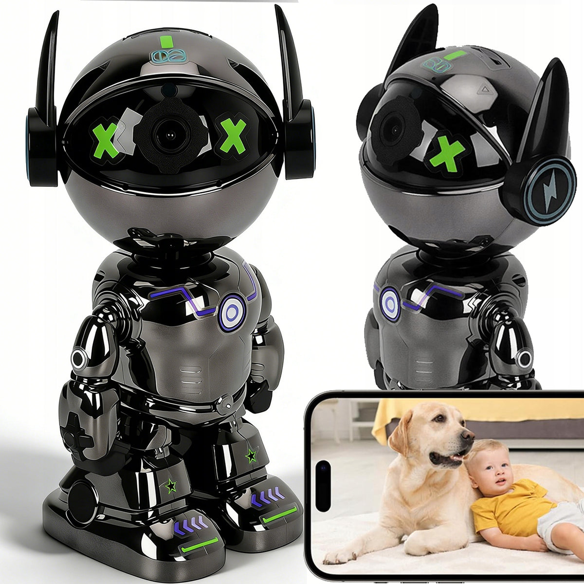 IP WIFI CAMERA ROTATING FULL HD 2MPX BABY MONITOR DOG DETECTION 1080P