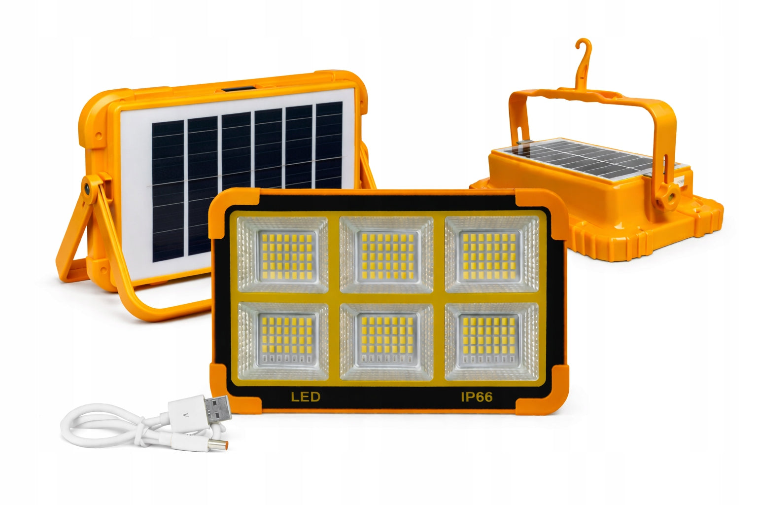 IP66 LED Solar Floodlight- Portable Workshop Lamp Rechargeable USB Packaging status original