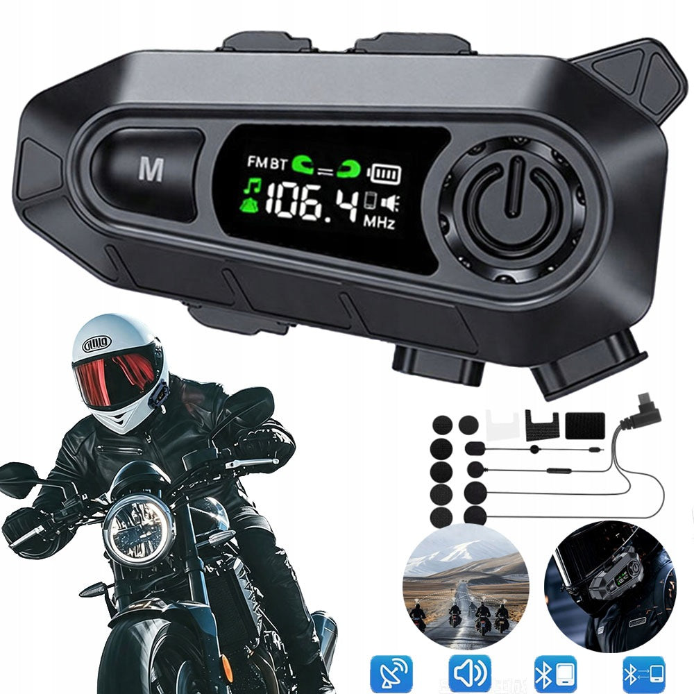 IPX6 800MAH NOISE CANCELLING MOTORCYCLE HELMET BLUETOOTH SPEAKERS