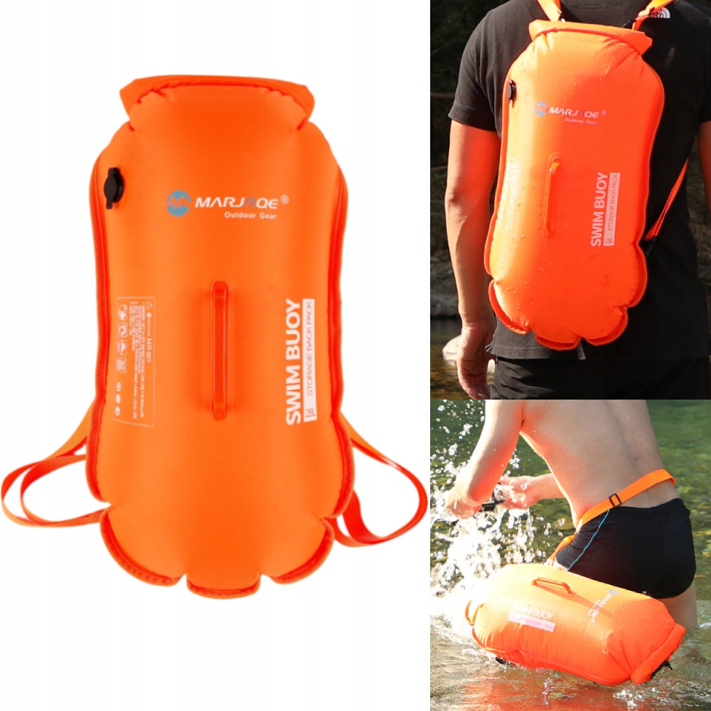 IPX6 Safety buoy inflatable for swimming 28L with shoulder straps