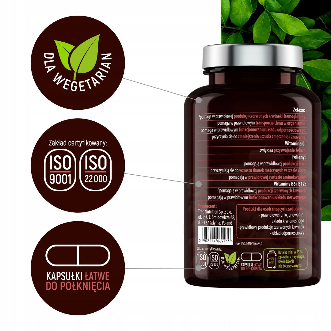 IRON Chelat Forte + Beet Extract Red Blood Cells Wit C B6 B9 B12 Ferr Expiration date at least 1 year from the date of purchase
