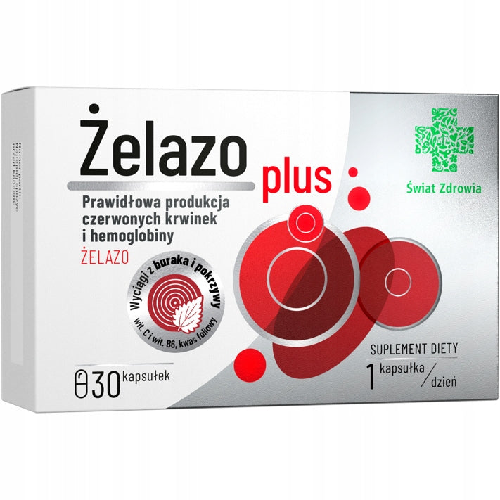 IRON PLUS 30 CAPSULES WORLD OF HEALTH