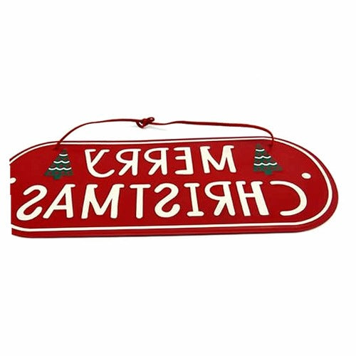 IRON SIGN MERRY CHRISTMAS FOR DOOR CHRISTMAS DECORATION 30X24 CM