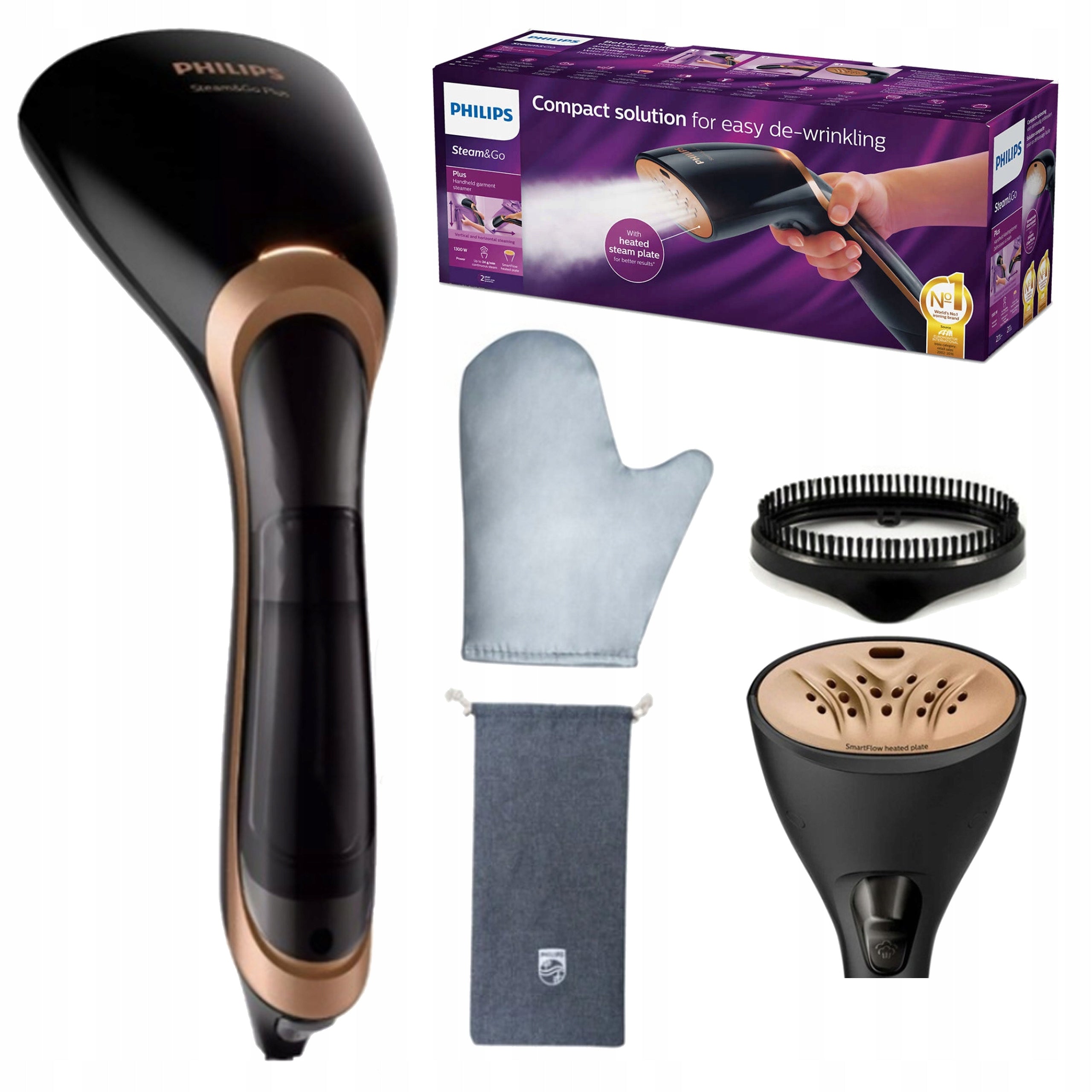 IRON STEAMER FOR CLOTHES PHILIPS STEAMER POWER 1300W CAPACITY 70 ML