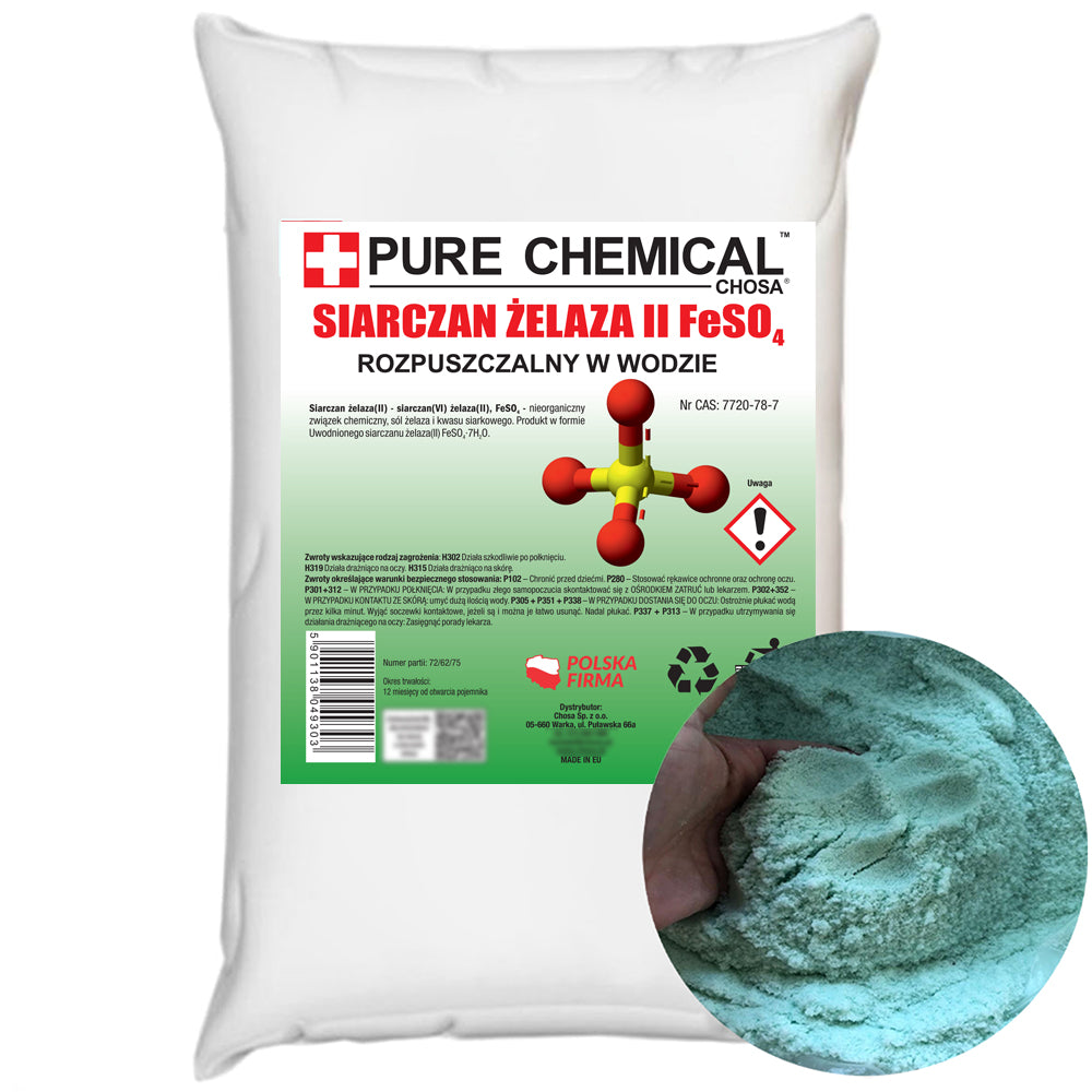 IRON SULFATE PURE WITHOUT ADDITIVES UNCLUMPED LOOSE 25kg