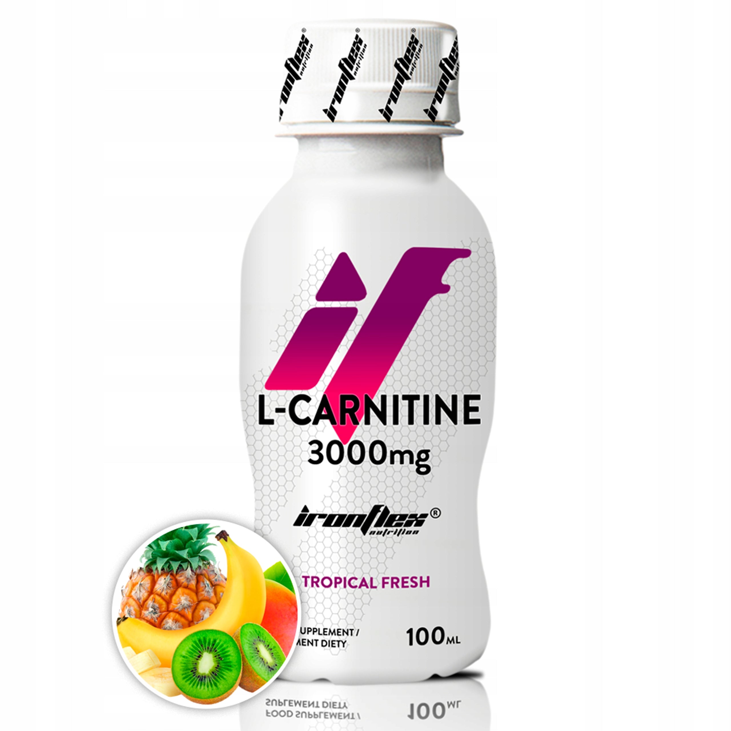 IRONFLEX L-CARNITINE 3000 mg SHOT 100 ml POWERFUL FAT BURNER CARNITINE