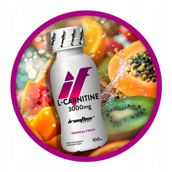 IRONFLEX L-CARNITINE 3000mg SHOT 24x100ml POWERFUL FAT BURNER METABOLISM EAN (GTIN) 5903140696988