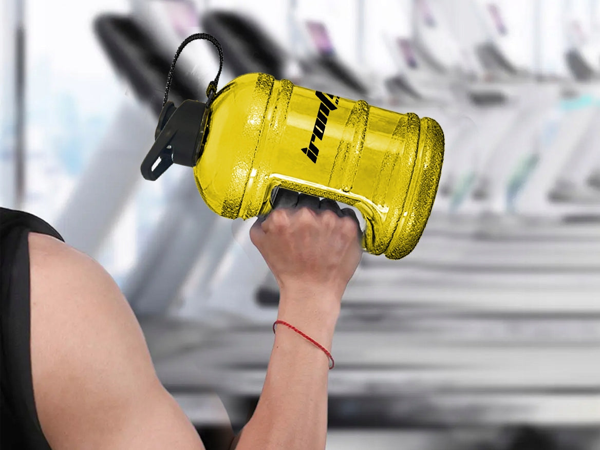 IRONFLEX MOTIVATIONAL WATER BOTTLE 1,9 L SPORTS WATER BOTTLE BPA FREE AIRTIGHT Brand IronFlex