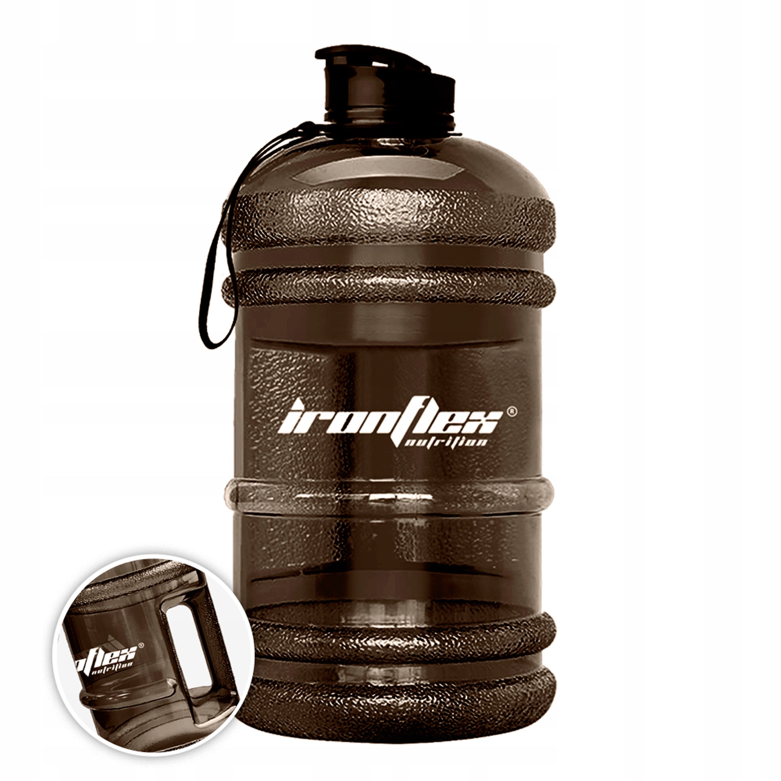 IRONFLEX MOTIVATIONAL WATER BOTTLE 2200 ml SPORTS WATER BOTTLE 2,2l WITH MEASURING CUP