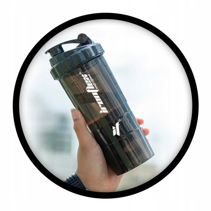 IRONFLEX SHAKER 500ml AIRTIGHT GYM SHAKER WITH PROTEIN CONTAINER Manufacturer code 5903140692720