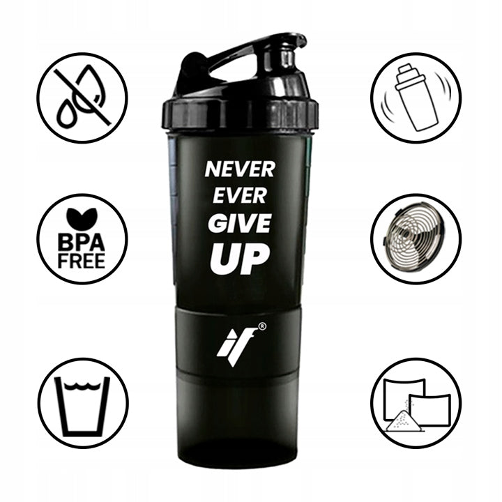 IRONFLEX SHAKER 500ml AIRTIGHT SHAKER FOR CONDITIONERS WITH PROTEIN CONTAINER Packaging status original
