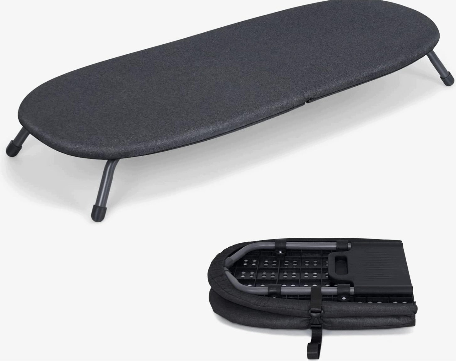 IRONING BOARD FOLDING 32X82CM BLACK COMPACT TABLE STABLE