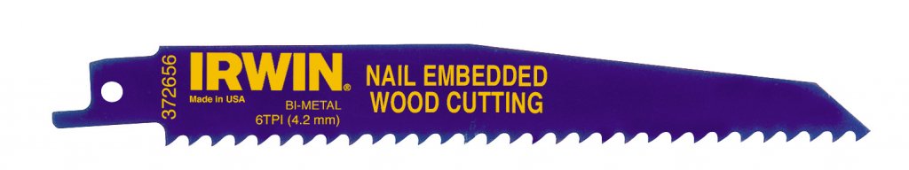 IRWIN RECIPROCATING SAW BLADE FOR RECIPROCATING WOOD SAW WITH NAILS 150mm