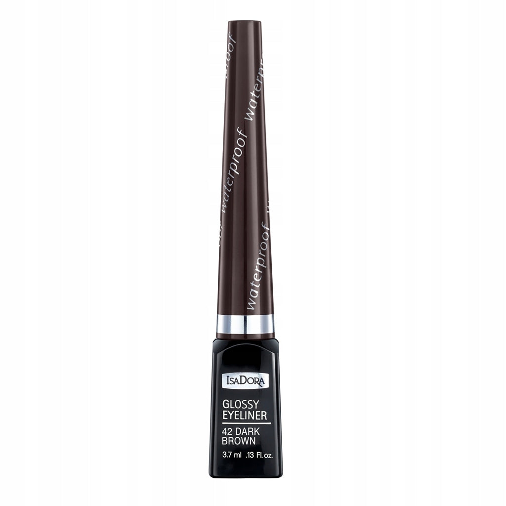 Akių apvadas IsaDora Glossy, atsparus vandeniui 4 ml, 42 Dark Brown