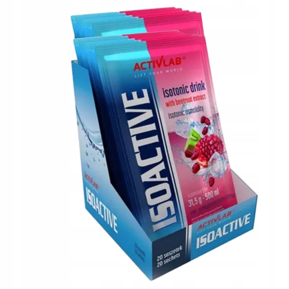 ISOACTIVE ACTIVLAB isotonic taste kiwi pomegranate sachet electrolytes 20pcs Expiration date not specified
