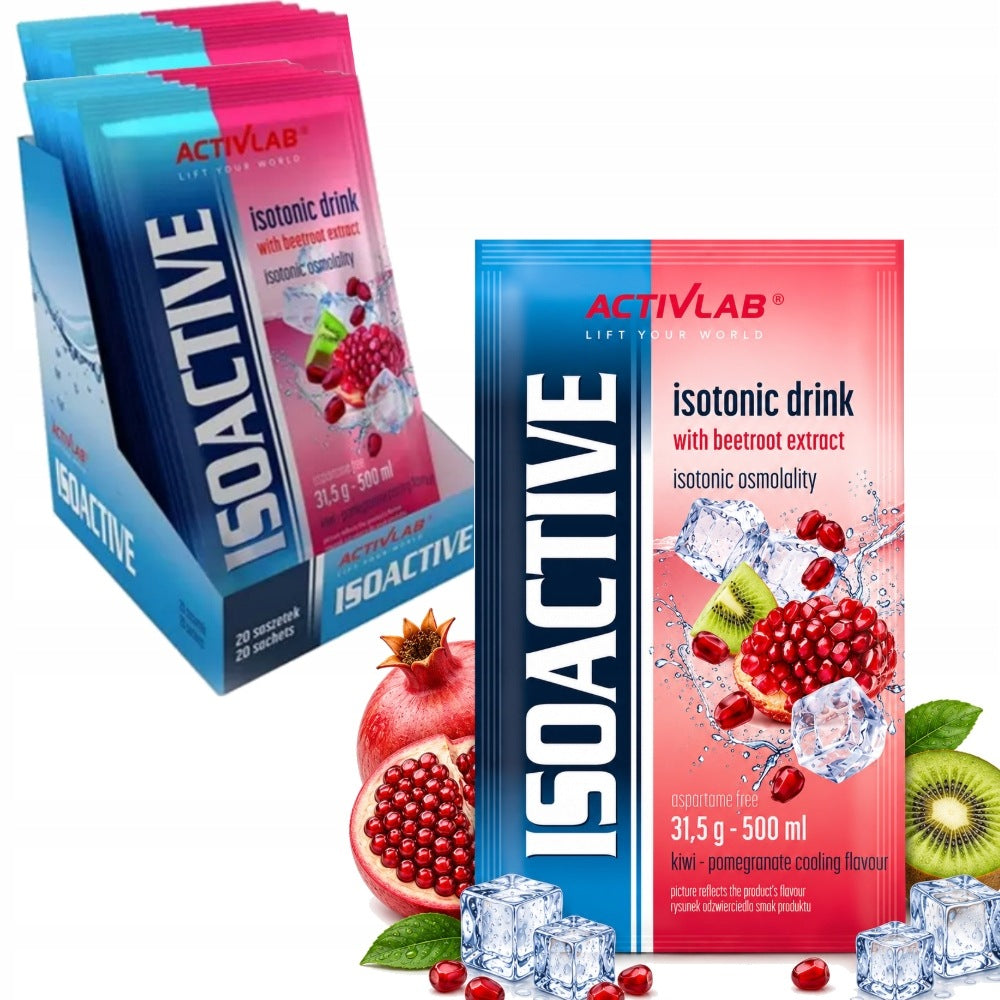 ISOACTIVE ACTIVLAB isotonic taste kiwi pomegranate sachet electrolytes 20pcs