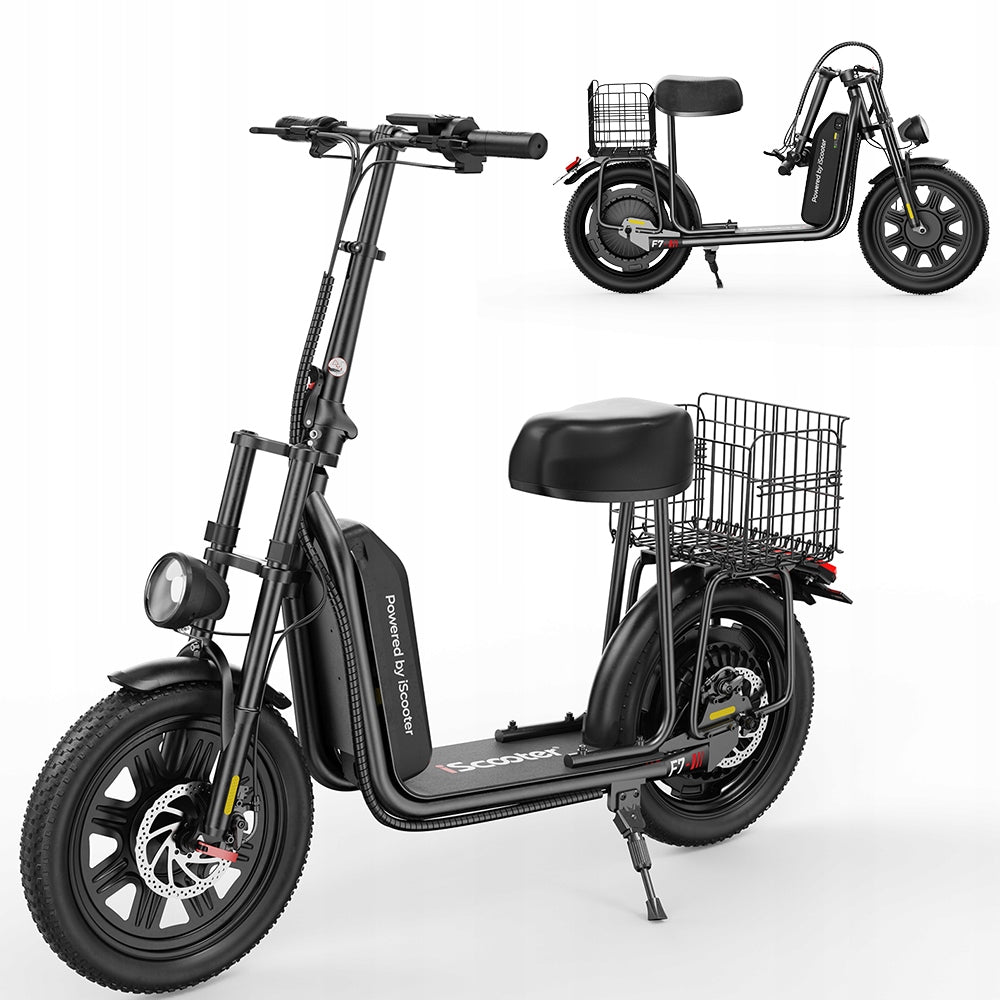 IScooter F7 Folding Electric Vehicle with Seat 1000W 48V10.4Ah 45km/h Manufacturer code iScooter F7 / 8581686742467