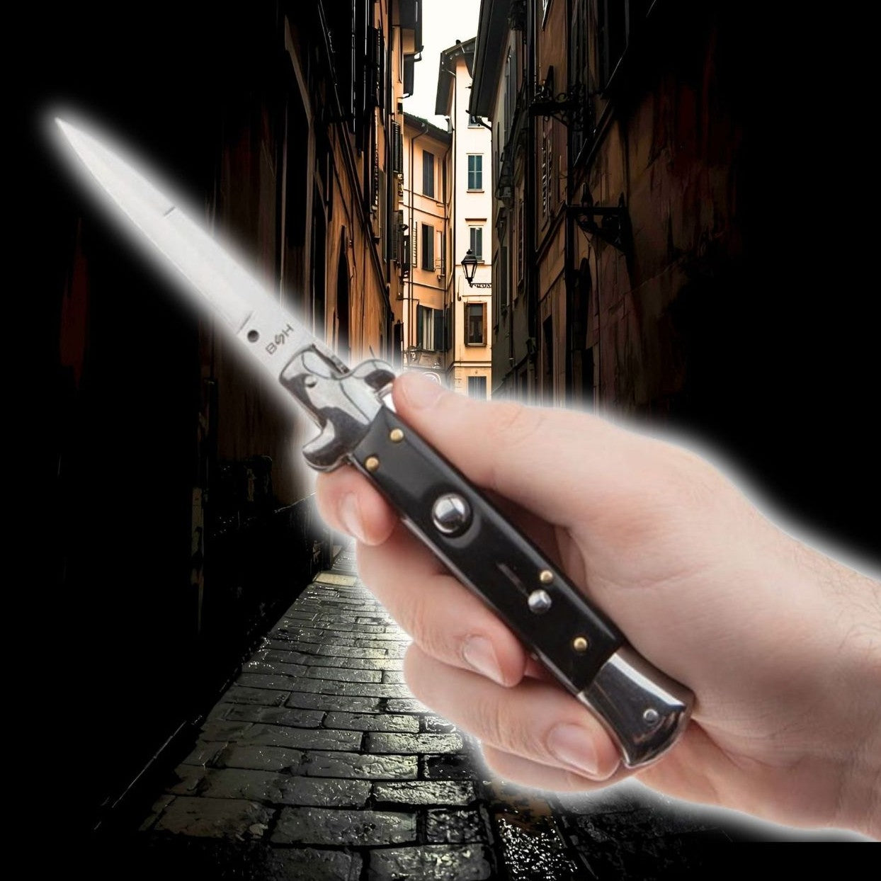 ITALIAN SICILIAN KNIFE SPRING POCKET KNIFE MAFIA DAGGER AUTOMATIC COVER EAN (GTIN) 5903899933181